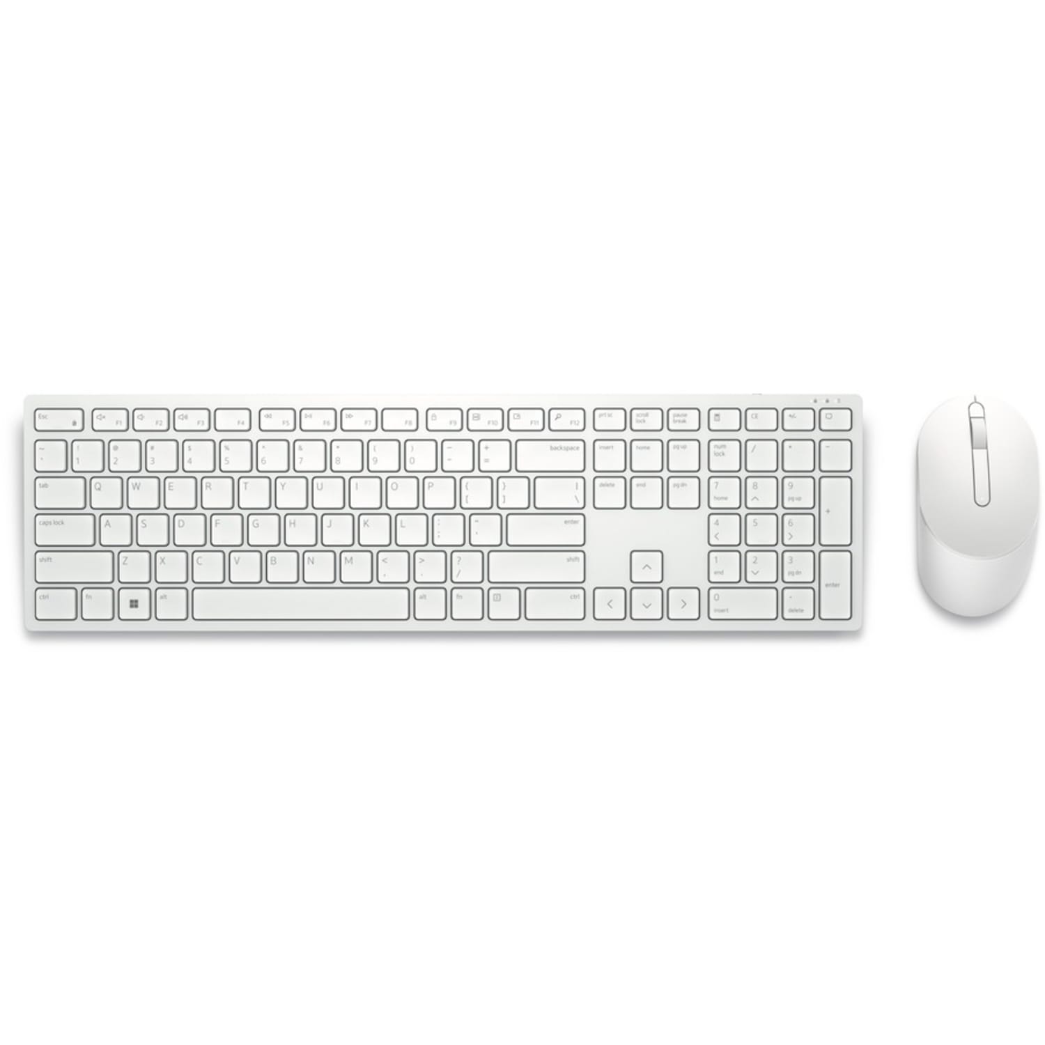Dell Pro KM5221W Keyboard & Mouse - USB Plunger Wireless 2.40 GHz Keyboard - White - USB Wireless Mouse - KM5221WWHUS - Image 5
