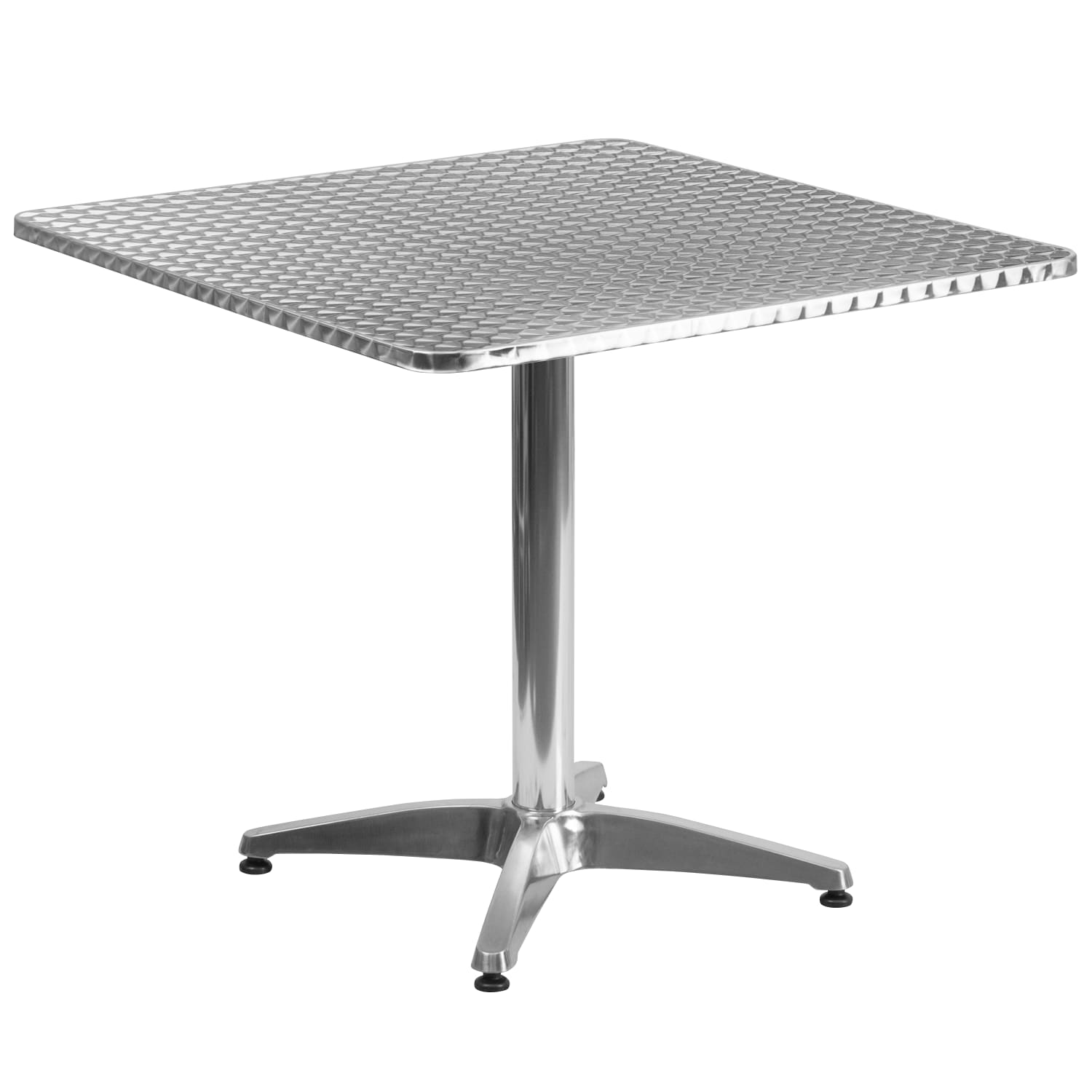 Flash Furniture Square Metal Indoor/Outdoor Table, 27-1/2inH x 31-1/2inW x 31-1/2inD, Silver - Image 3