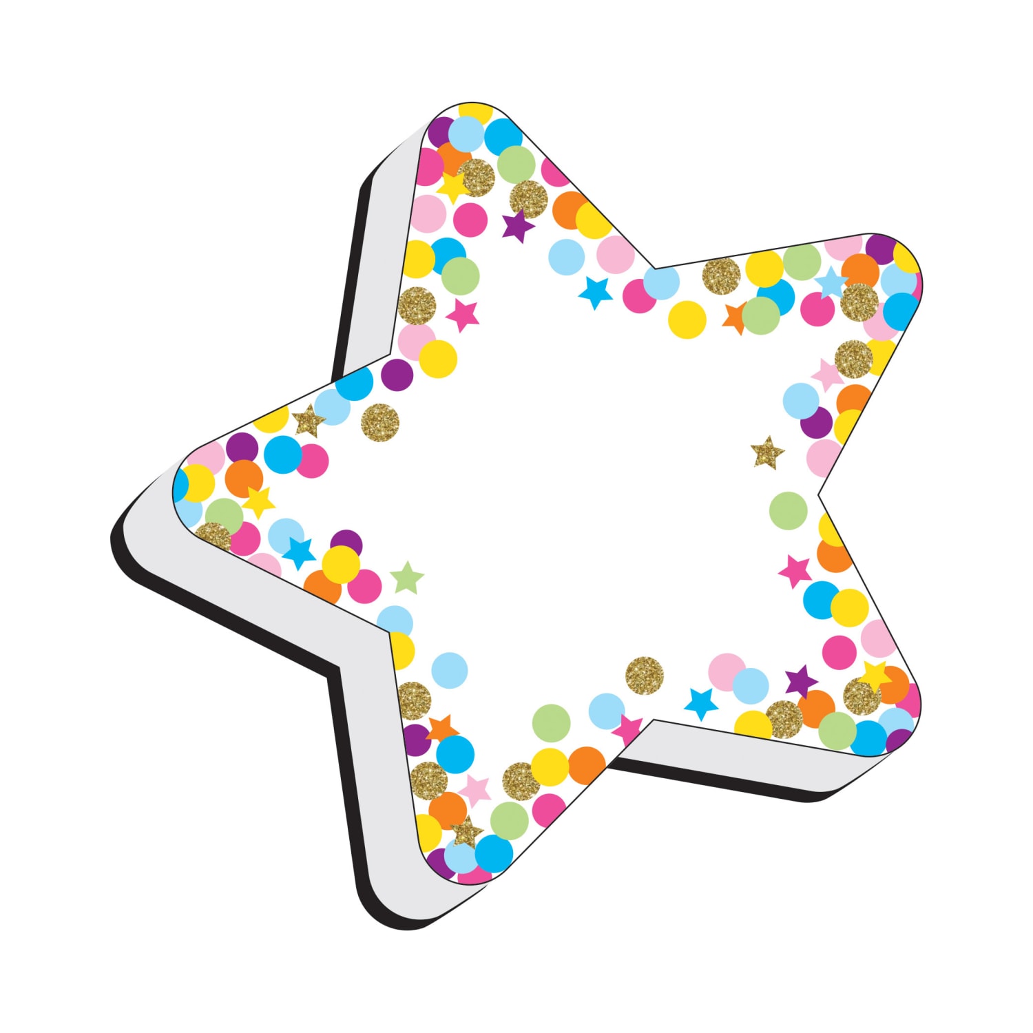 Ashley Productions Magnetic Whiteboard Erasers, 3-3/4in x 3-3/4in, Star Confetti, Pack Of 6 Erasers - Image 3