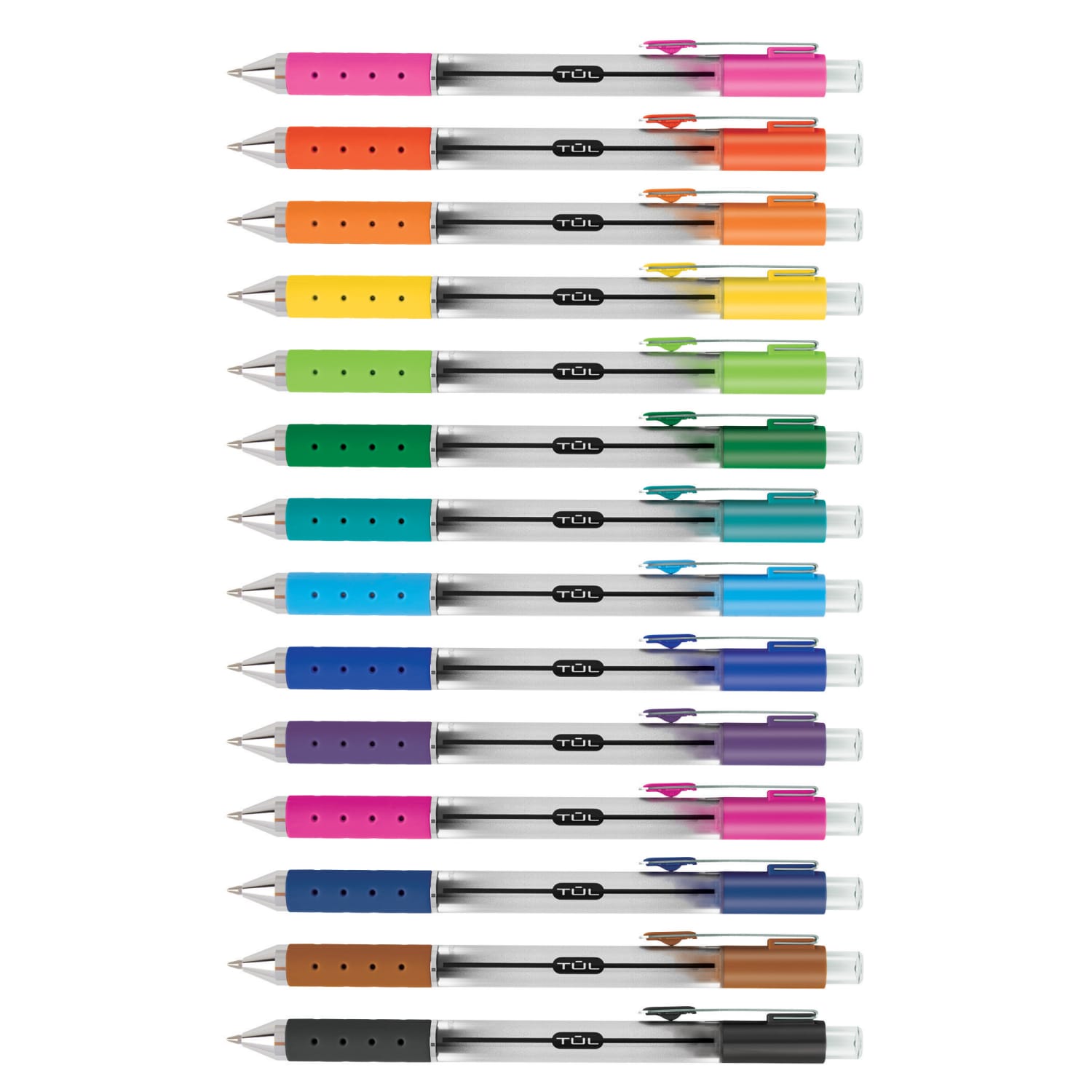 TUL Retractable Gel Pens Bullet Point 07 mm Gray Barrel Assorted Bright Ink Colors Pack Of 8 PopularChairscom TUL Retractable Gel Pens Bullet Point 07 mm Gray Barrel Assorted Bright Ink Colors Pack Of 8 PopularChairscom