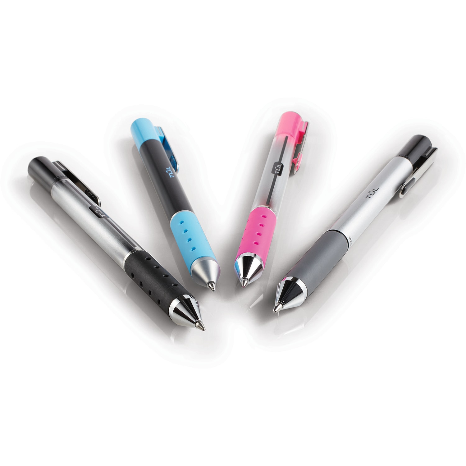 TUL Retractable Gel Pens Bullet Point 07 mm Gray Barrel Assorted Bright Ink Colors Pack Of 8 PopularChairscom TUL Retractable Gel Pens Bullet Point 07 mm Gray Barrel Assorted Bright Ink Colors Pack Of 8 PopularChairscom
