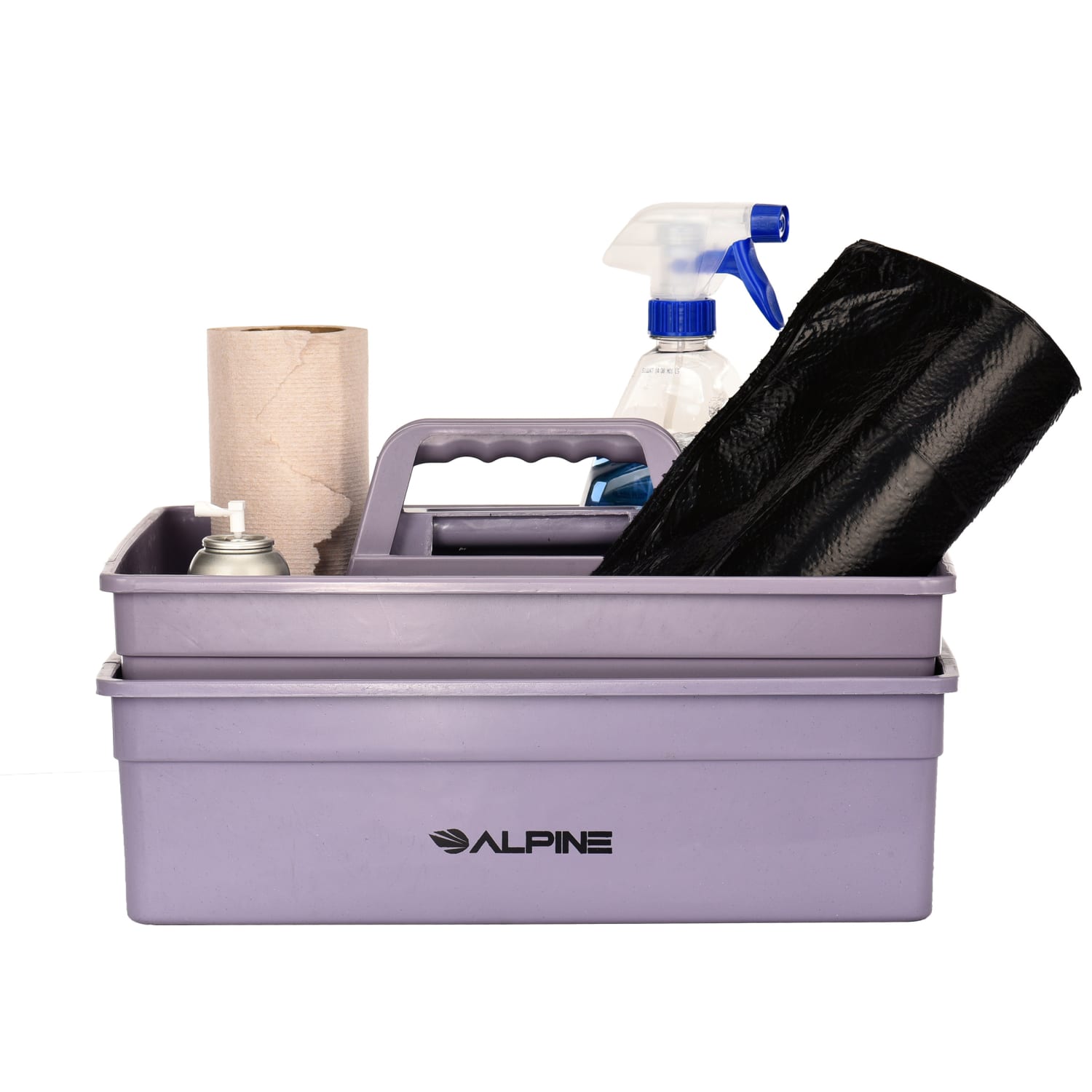 Alpine Plastic Cleaning Caddies, Small 3-Compartment, Gray, Pack Of 4 Caddies - Image 6