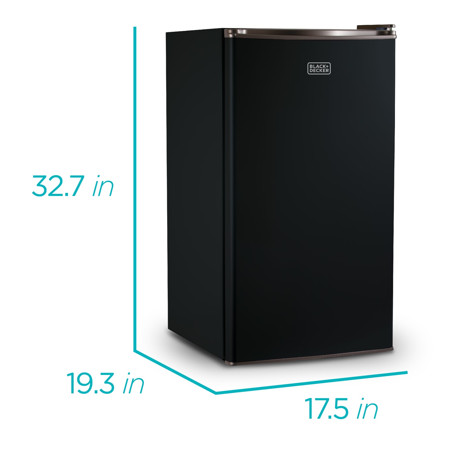 Black+Decker BCRK32B Refrigerator With Freezer Compartment, 3.2 Cu Ft, Black - Image 3
