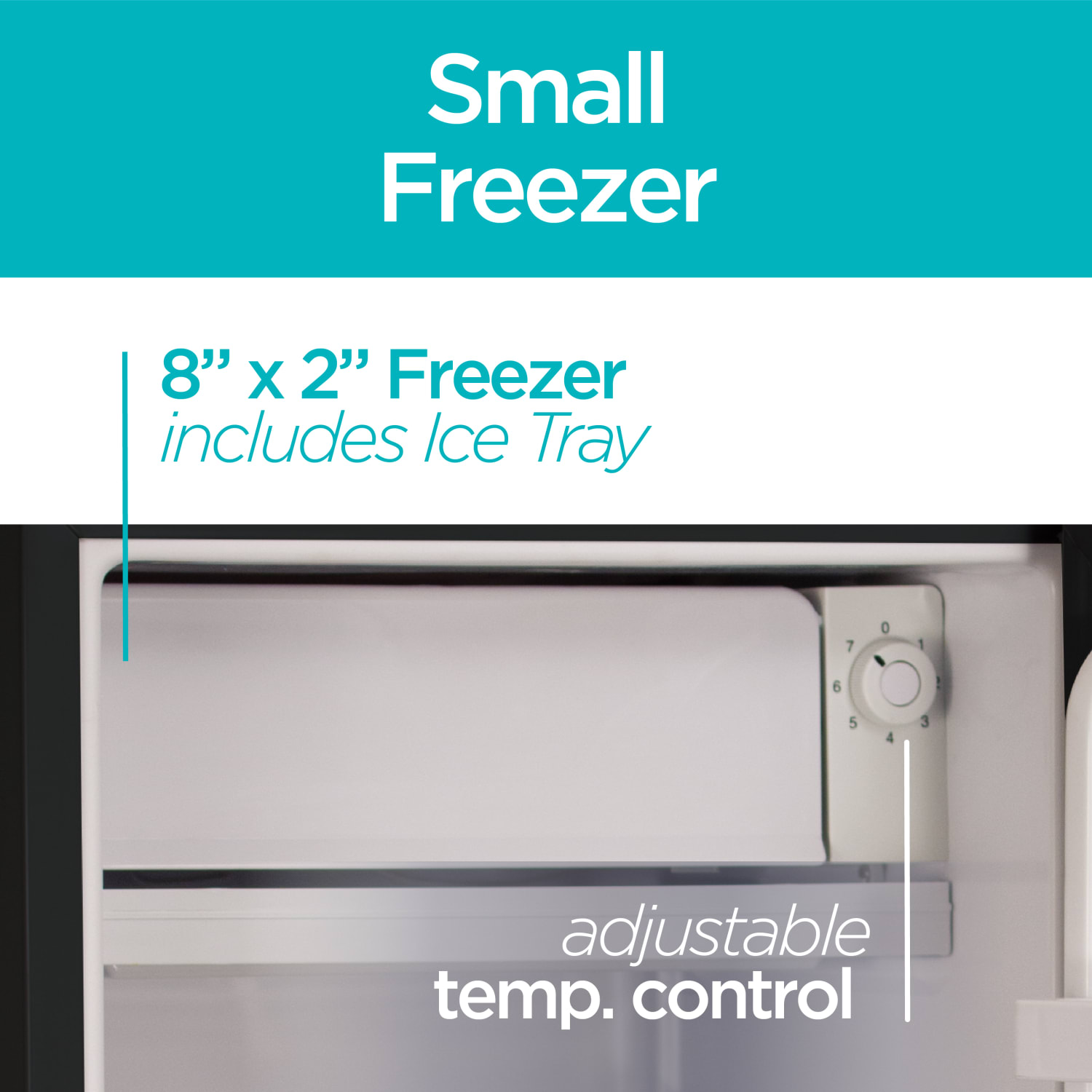 Black+Decker BCRK32B Refrigerator With Freezer Compartment, 3.2 Cu Ft, Black - Image 6