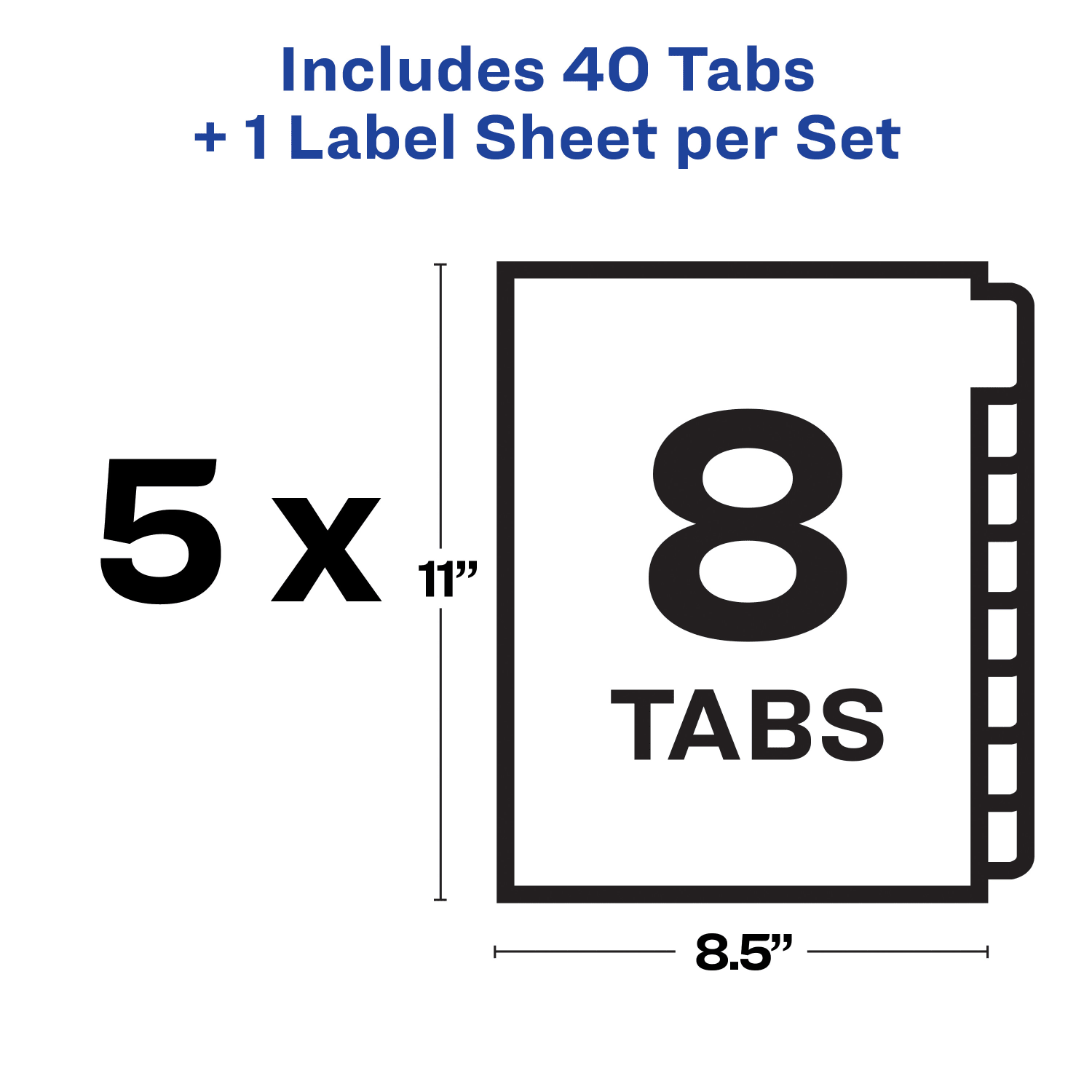 Avery Print & Apply Clear Label Dividers With Index Maker Easy Apply Printable Label Strip And White Tabs, 8-Tab, Box Of 5 Sets - Image 6