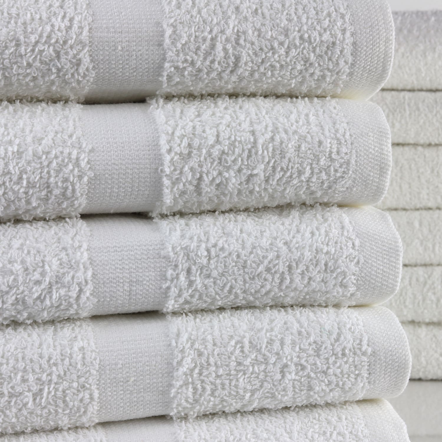 1888 Mills Durability Cotton Bath Towels, 20inx 40in, White, Case of 120 - Image 3