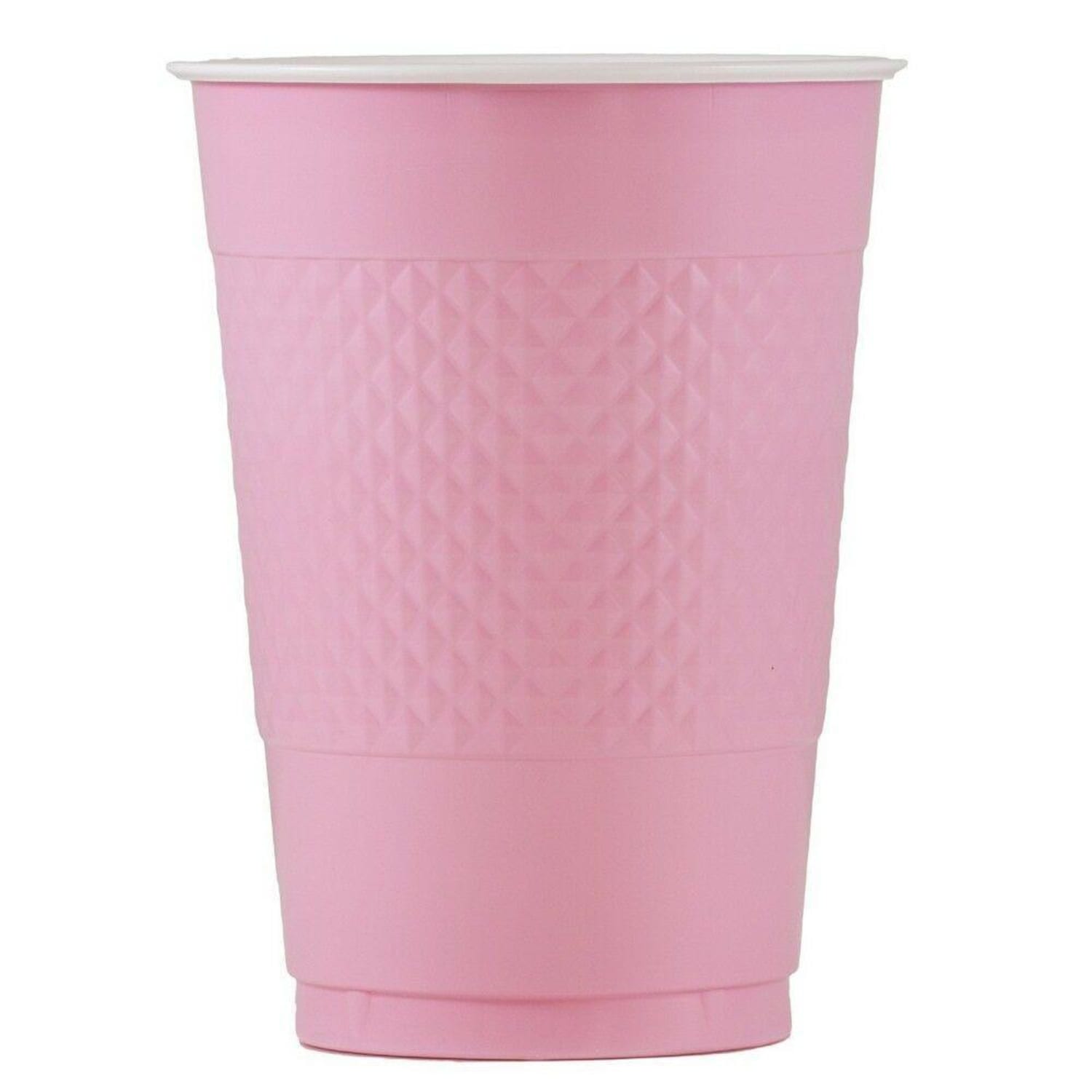 JAM PAPER Plastic Party Cups, 16 oz, Baby Pink Pastel, 20 Glasses/Pack - Image 3
