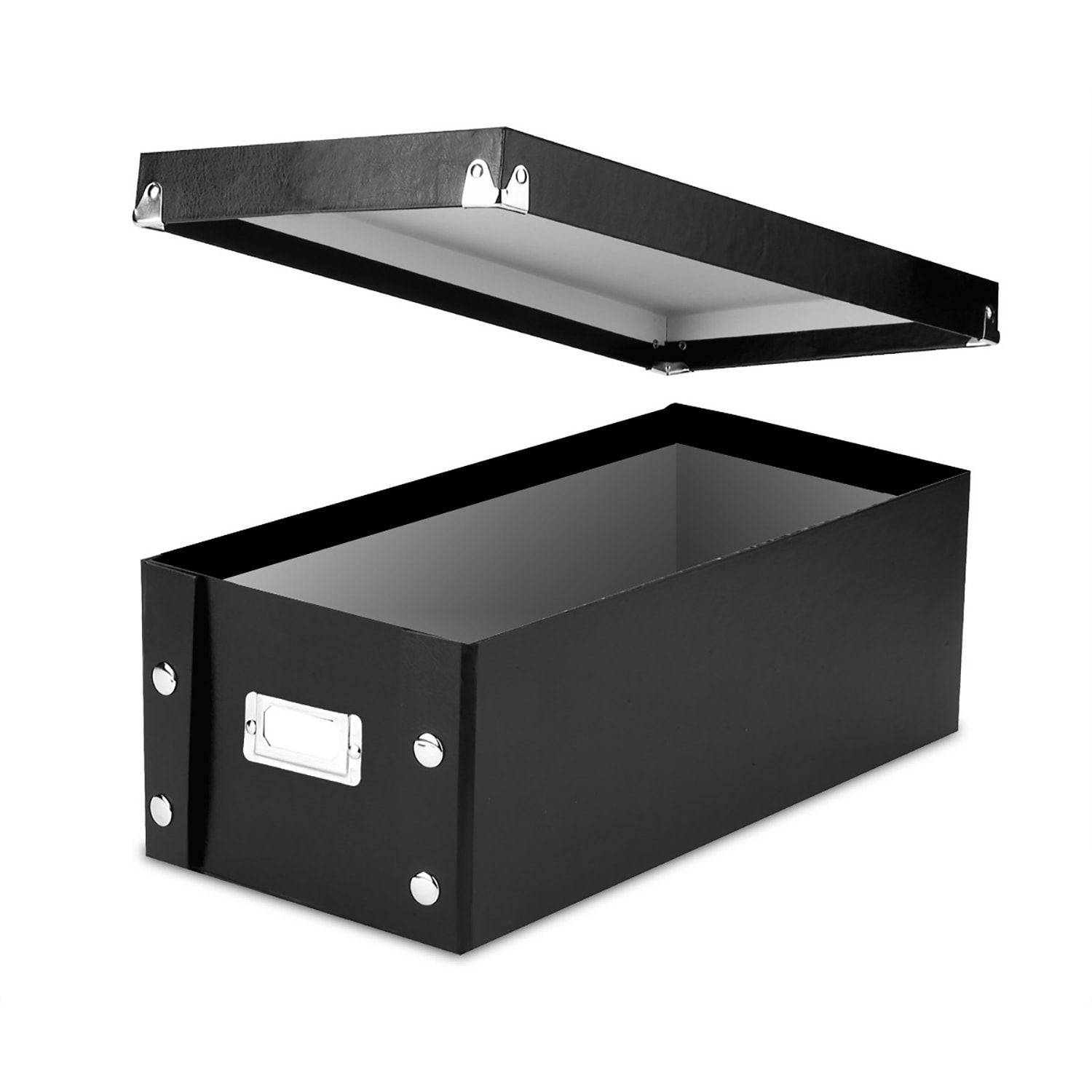 IdeaStream Snap-N-Store Cardboard DVD Storage Boxes, 2-3/4in x 8-1/2in x 17in, Black, Pack Of 2 Boxes - Image 3