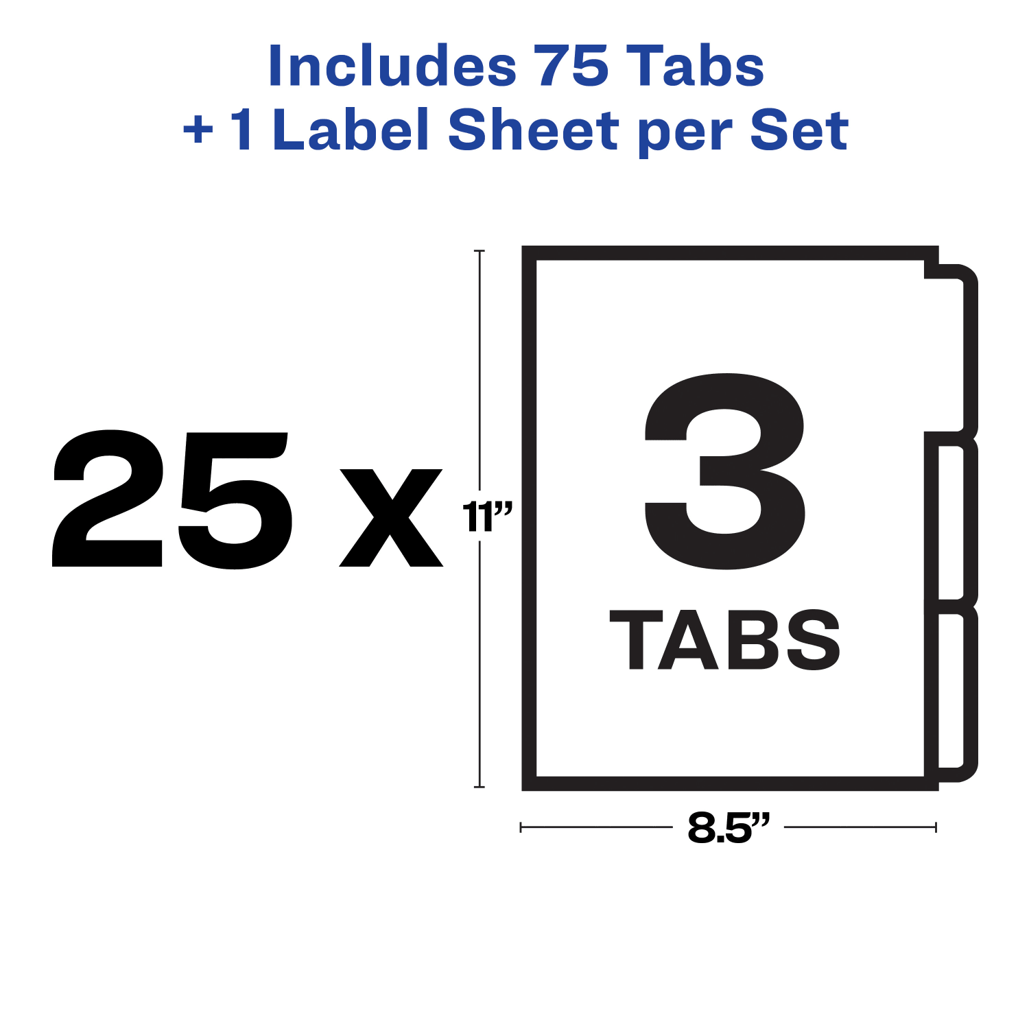 Avery Print & Apply Clear Label Dividers With Index Maker Easy Apply Printable Label Strip And White Tabs, Unpunched, 3-Tab, Box Of 25 Sets - Image 6
