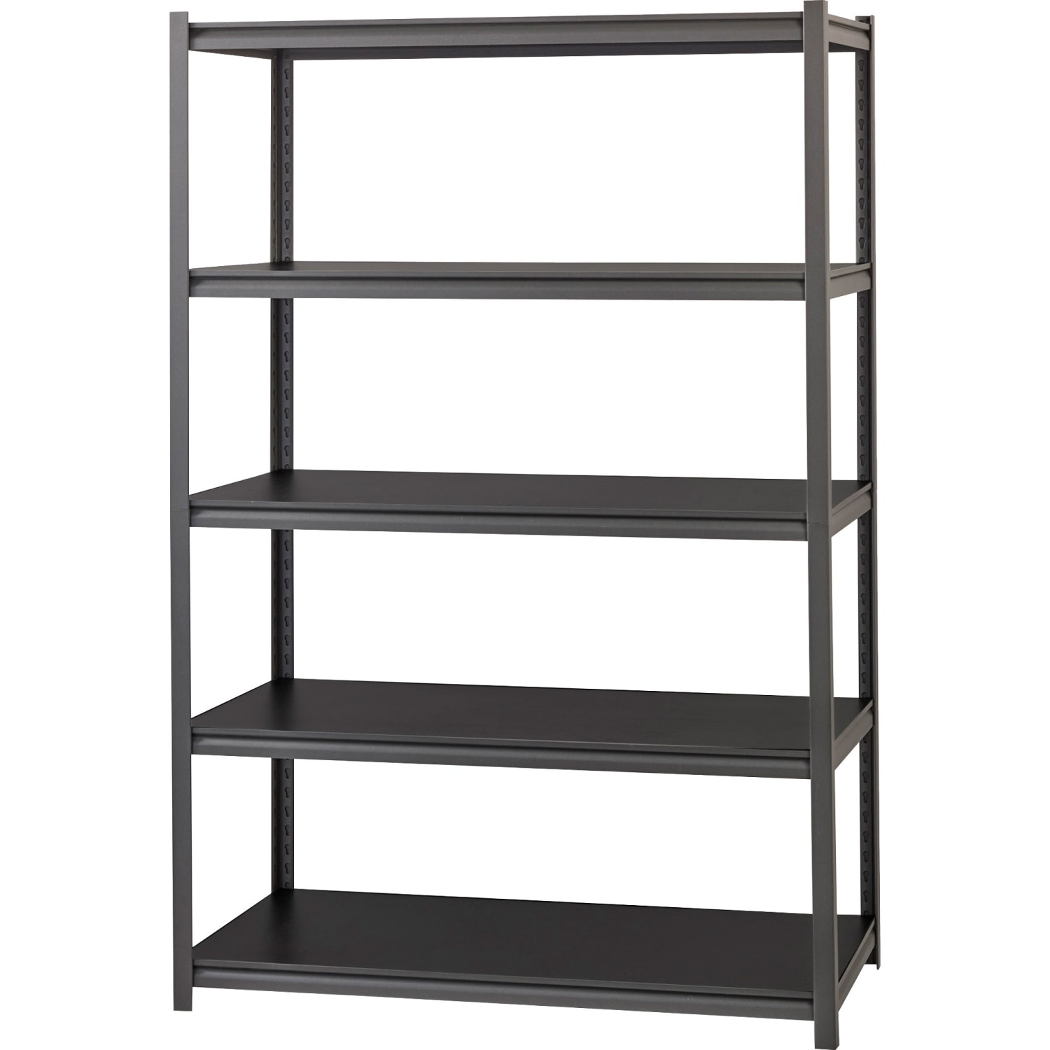 Lorell Steel Shelving Unit, 5 Shelves, 30% Recycled, Black - Image 5