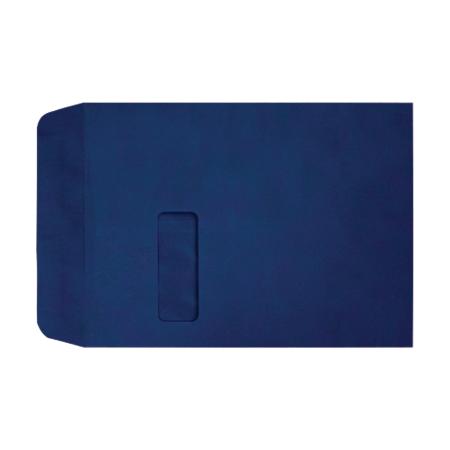 LUX #9 1/2 Open-End Window Envelopes, Top Left Window, Self-Adhesive, Navy, Pack Of 50