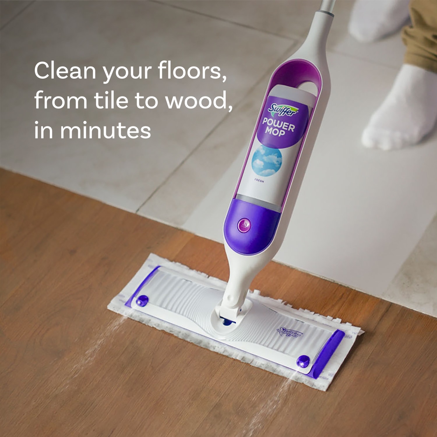Swiffer PowerMop Floor Cleaning Solution Refill, Lavender Scent, 25.3 Oz - Image 4