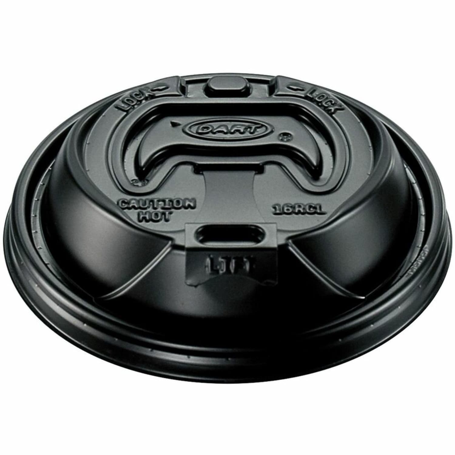 Dart Black Plastic Reclosable Lids, For 12-16 Oz. Cups, Black, Box Of 1,000 - Image 4
