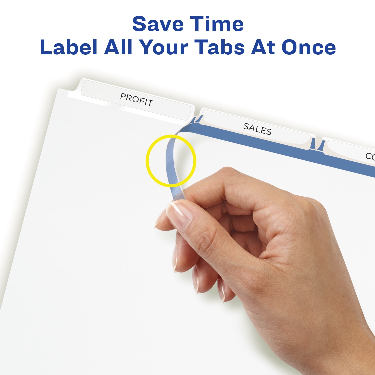 Avery Customizable Index Maker Dividers For 3 Ring Binder, Easy Print & Apply Clear Label Strip, 3 Tab, White, Pack Of 5 Sets - Image 5