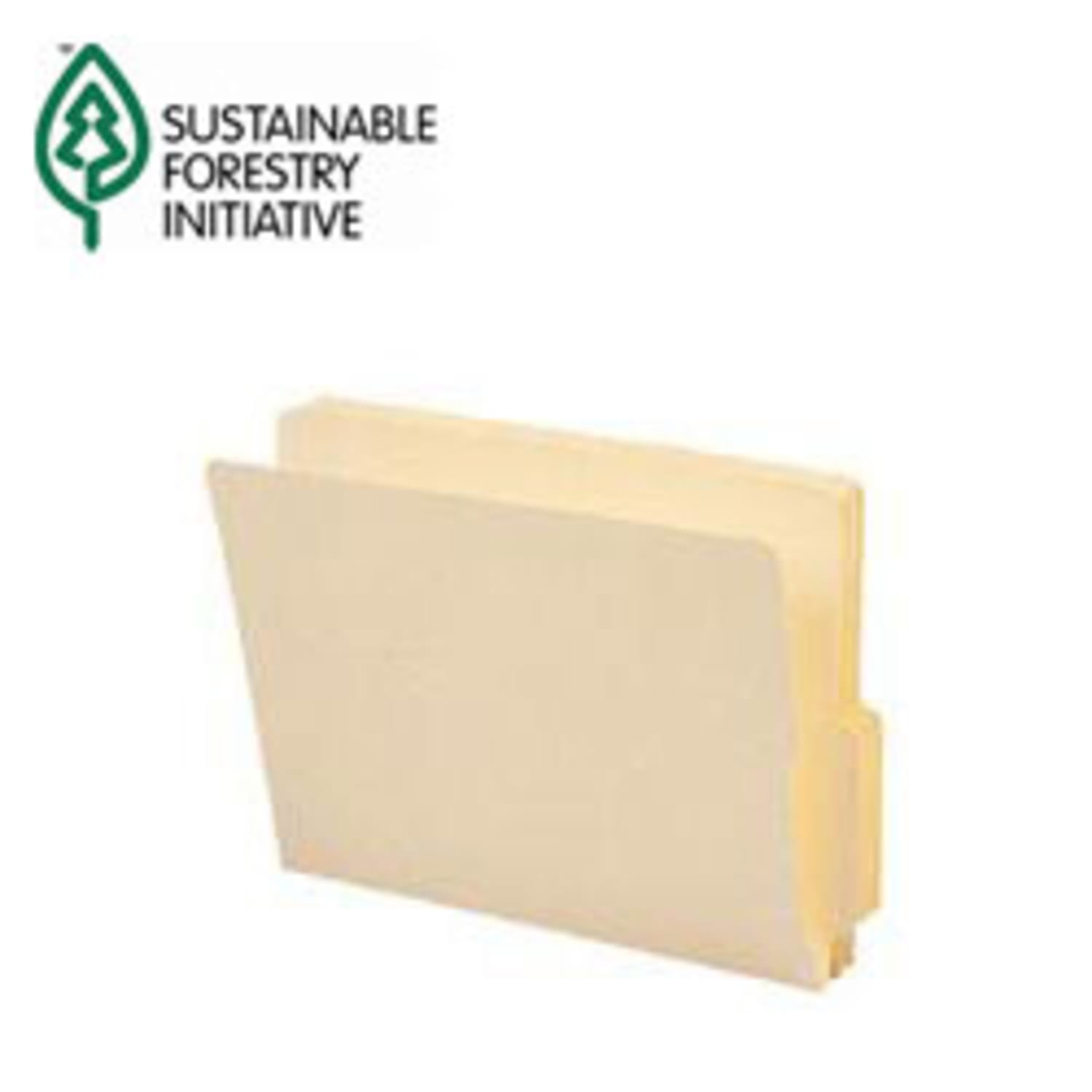 Smead Manila Reinforced End-Tab Folders, Straight Cut, Letter Size, Pack Of 100 - Image 3