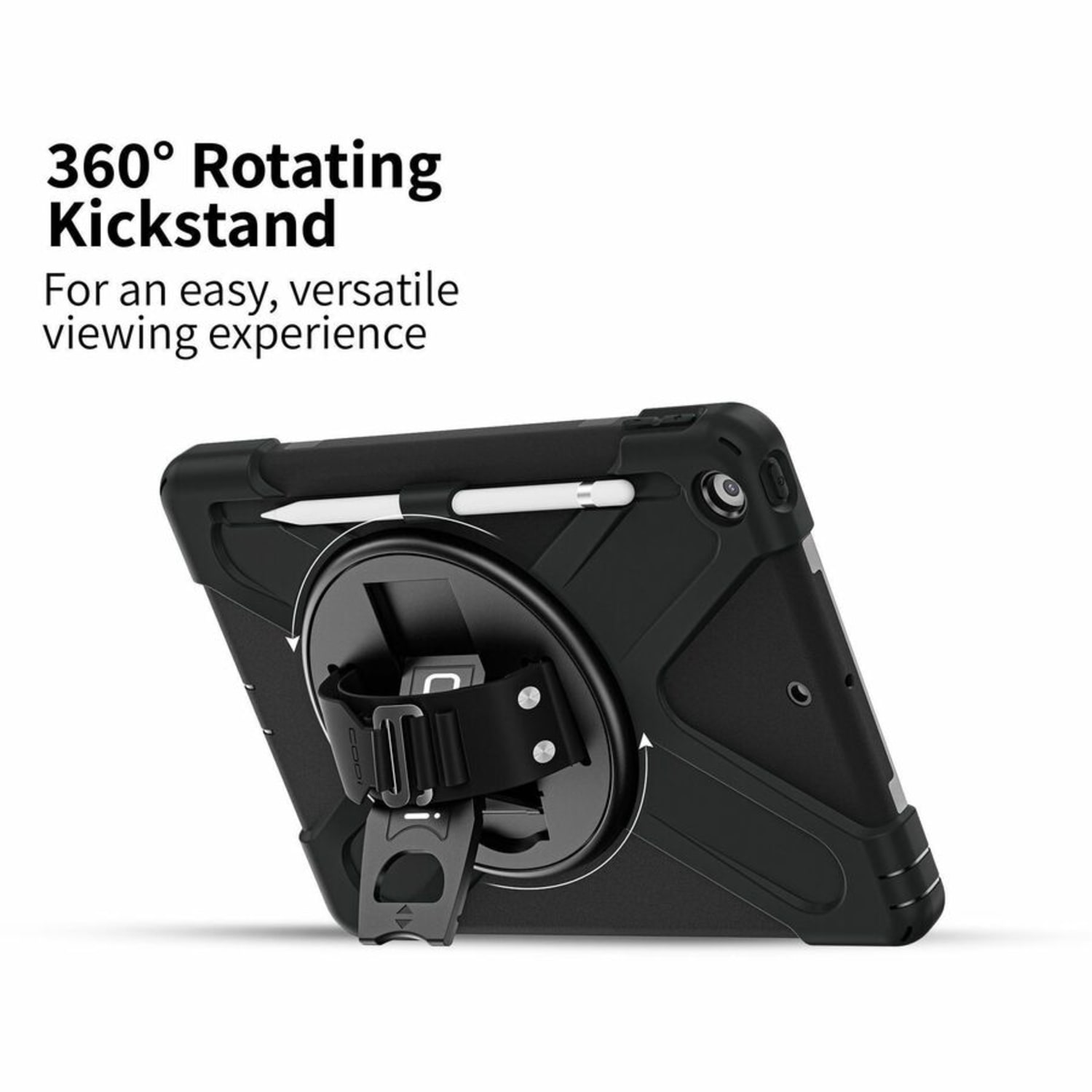 Codi Rugged Carrying Case for 10.2in Apple iPad (7th Generation), iPad (8th Generation), iPad (9th Generation) Tablet - Black - Image 4