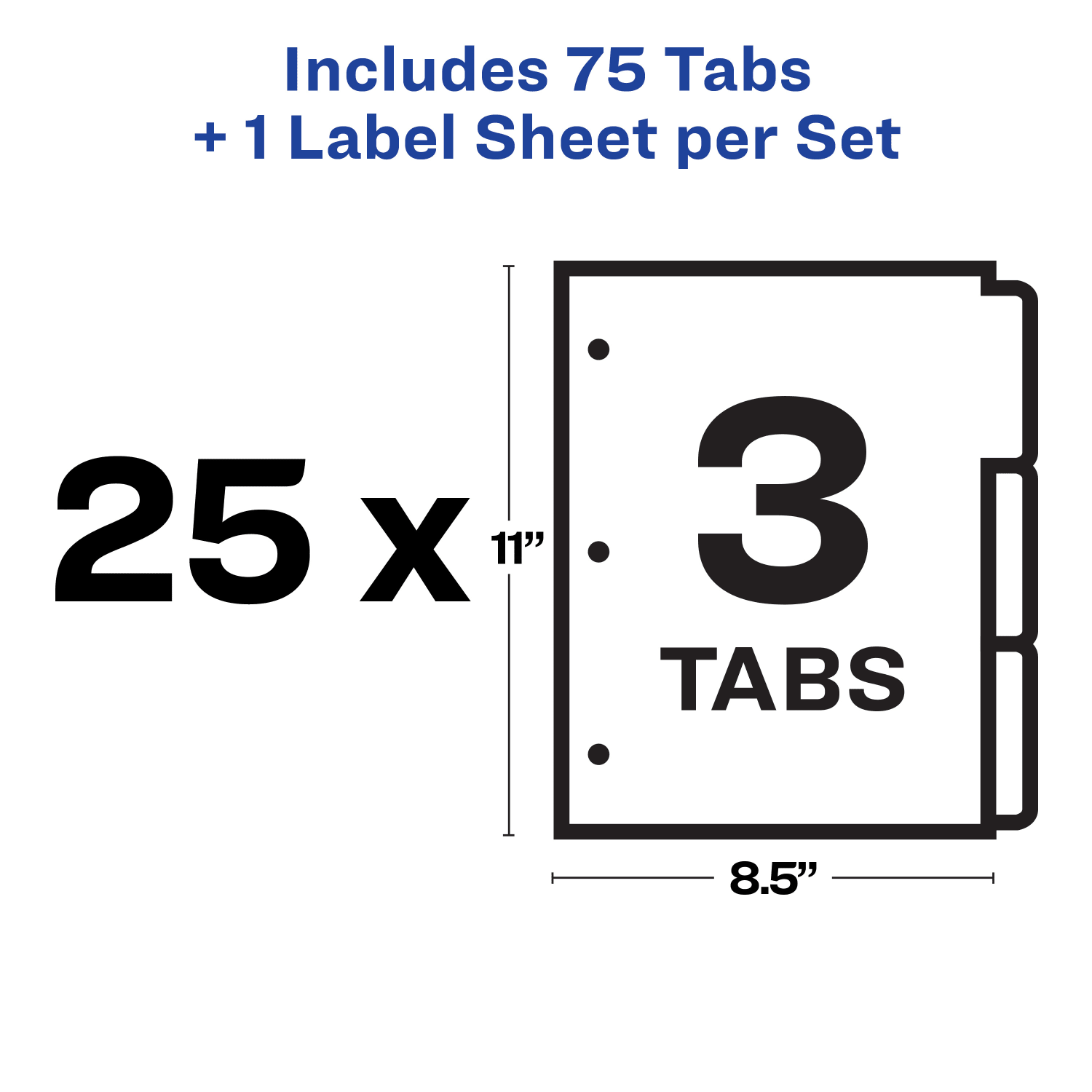 Avery Customizable Index Maker Dividers For 3 Ring Binder, Easy Print & Apply Clear Label Strip, 3 Tab, White, Box Of 25 Sets - Image 6