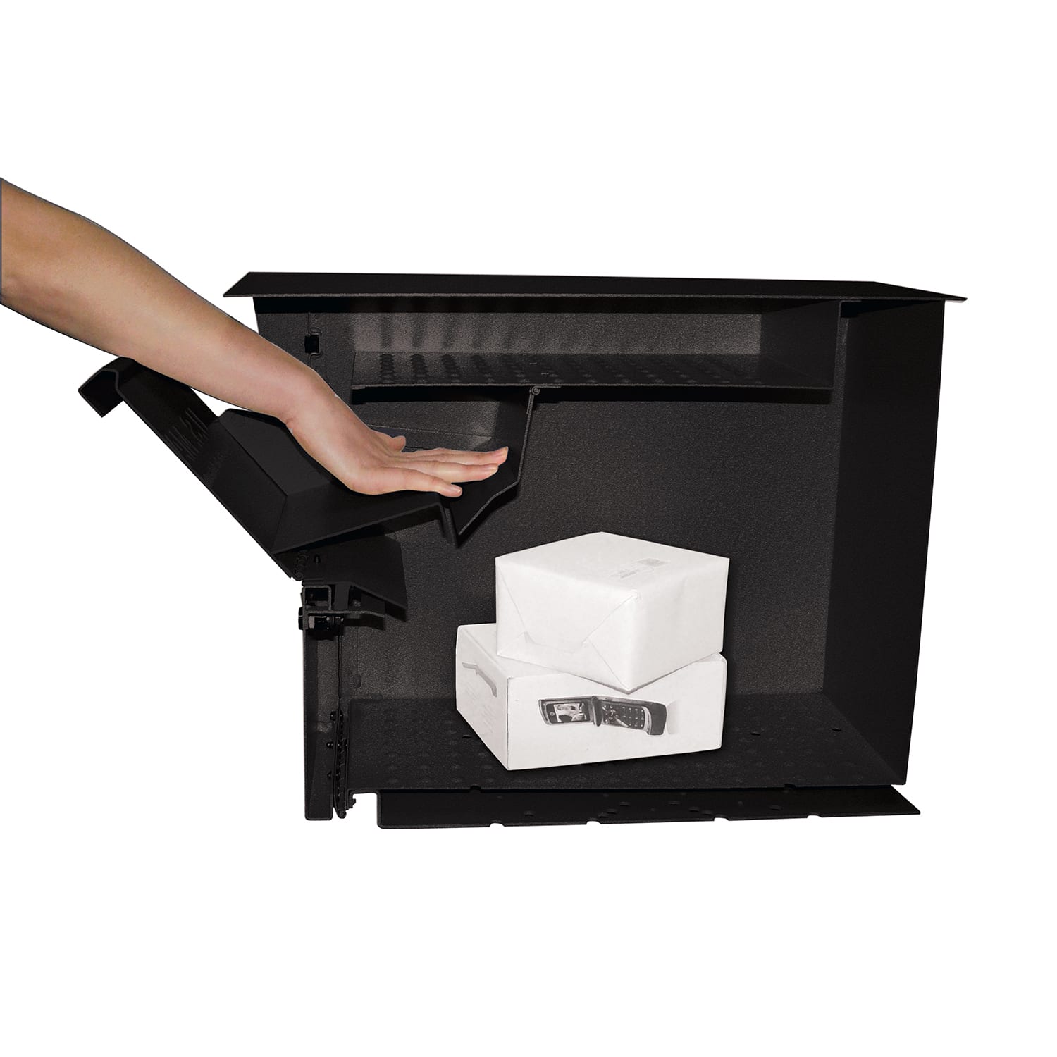 Mail Boss Package Master Locking Mailbox, 16 1/2inH x 12inW x 21 1/2inD, Black - Image 5