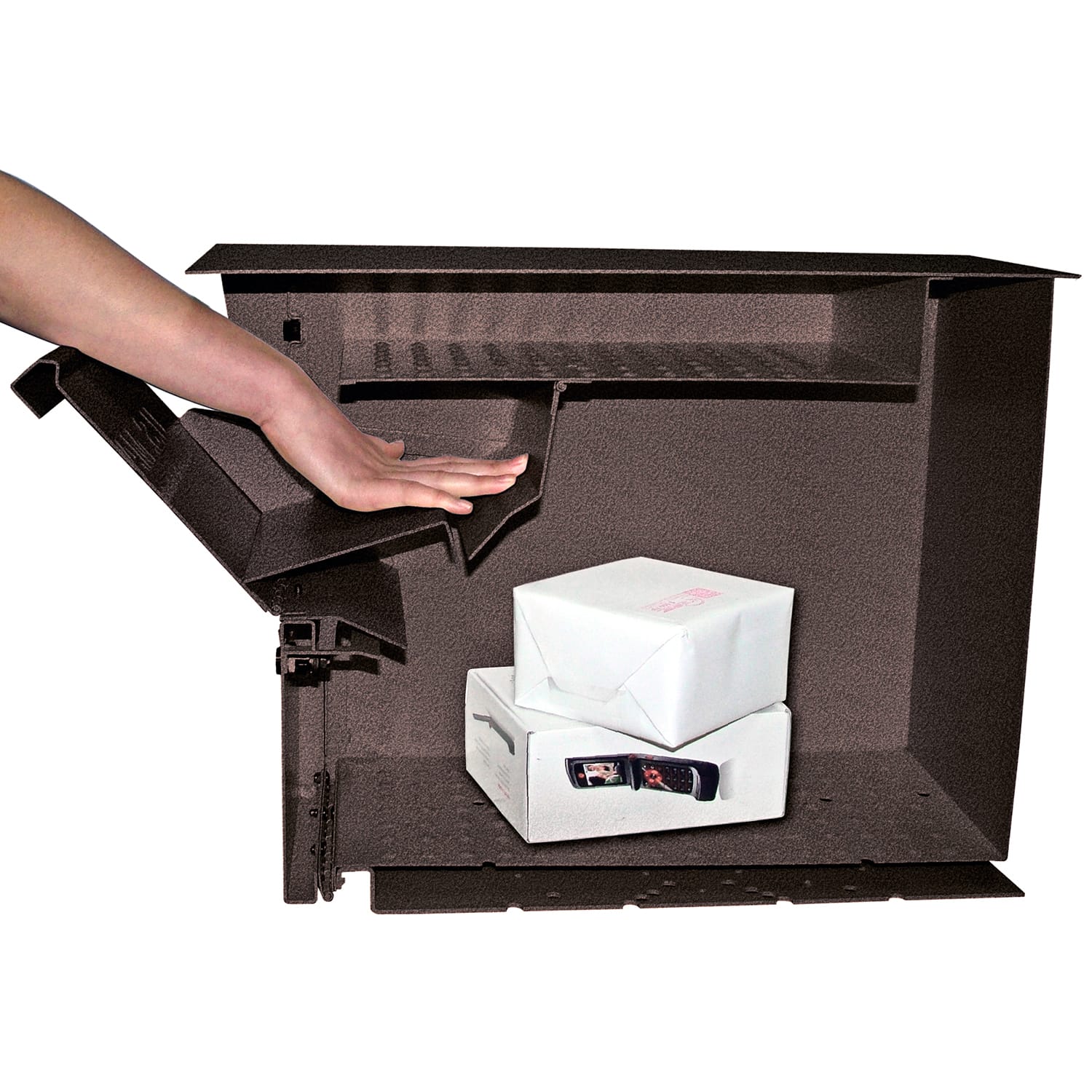 Mail Boss Package Master Locking Mailbox, 16 1/2inH x 12inW x 21 1/2inD, Bronze - Image 4