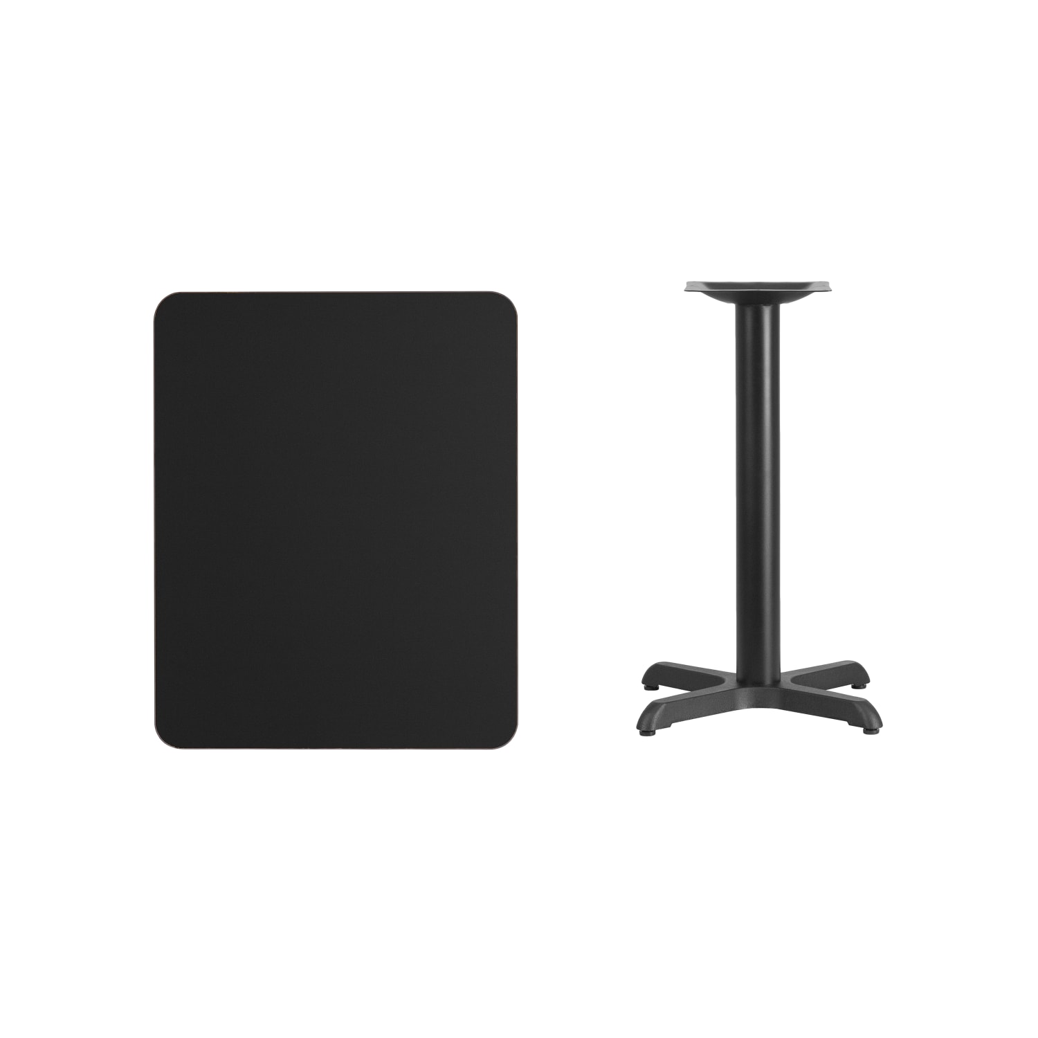 Flash Furniture Rectangular Laminate Table, 31-3/16inH x 24inW x 30inD, Black - Image 3