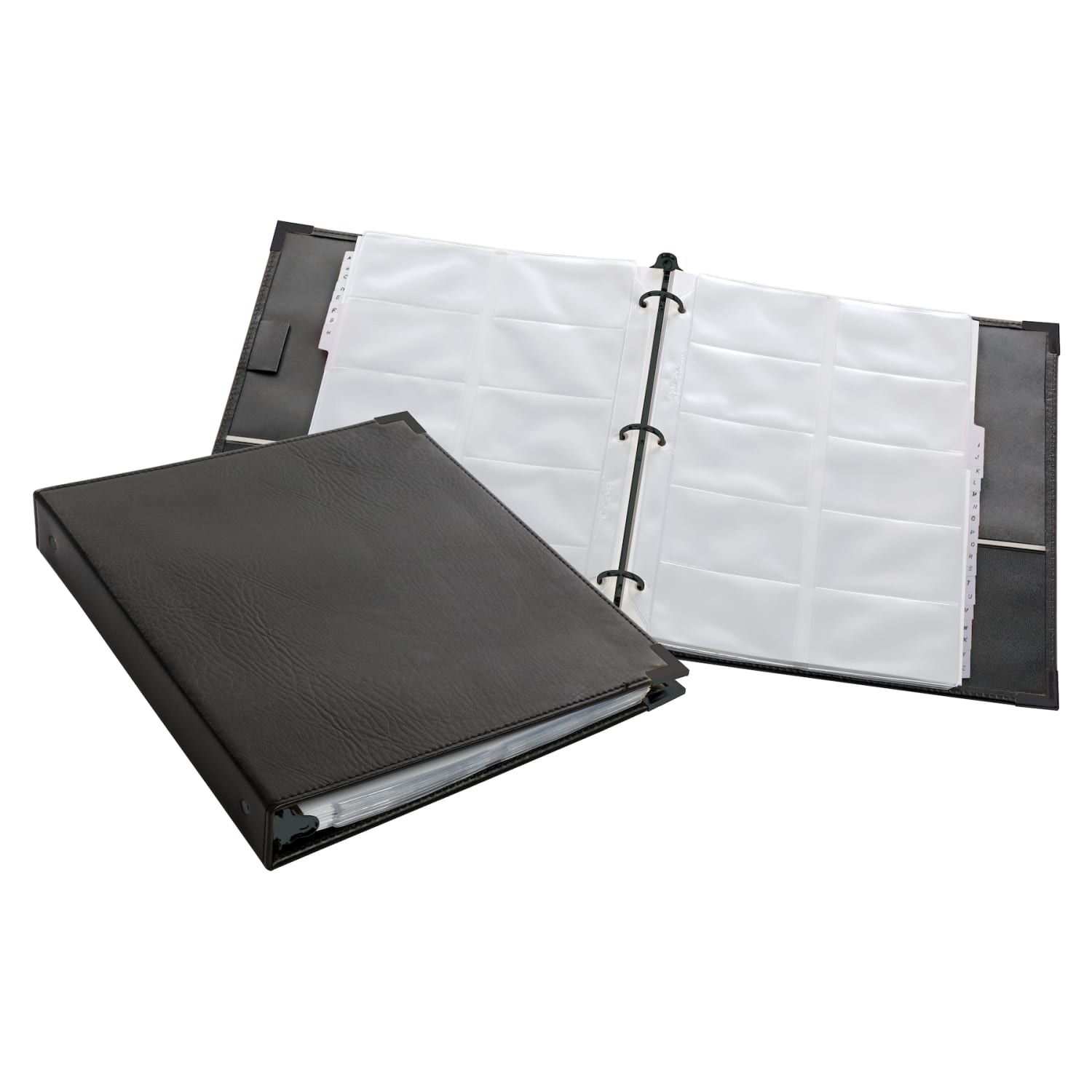 Cardinal Business Collection Card File Binder, 11 5/8inH x 10 1/2inW x 1 3/4inD, Black - Image 3