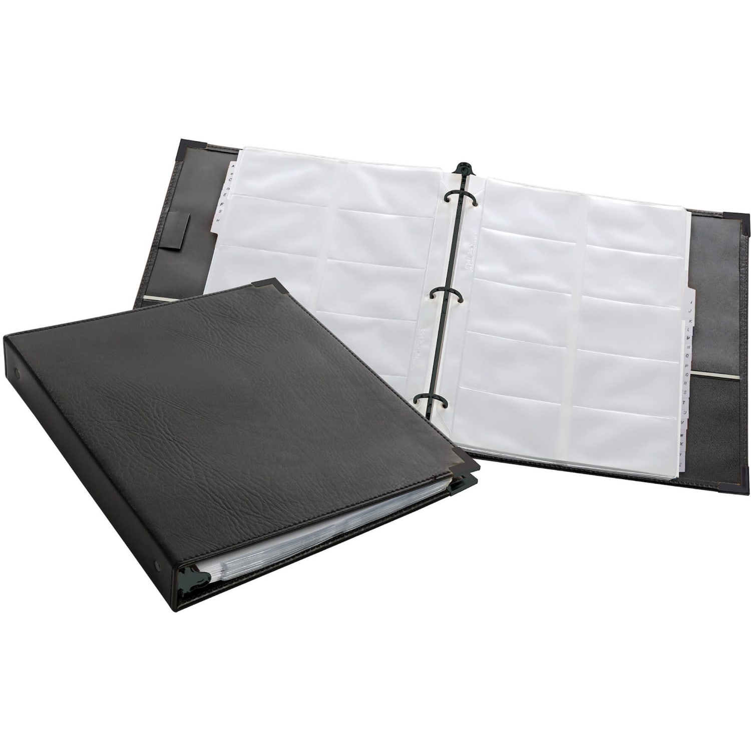 Cardinal Business Collection Card File Binder, 11 5/8inH x 10 1/2inW x 1 3/4inD, Black - Image 4
