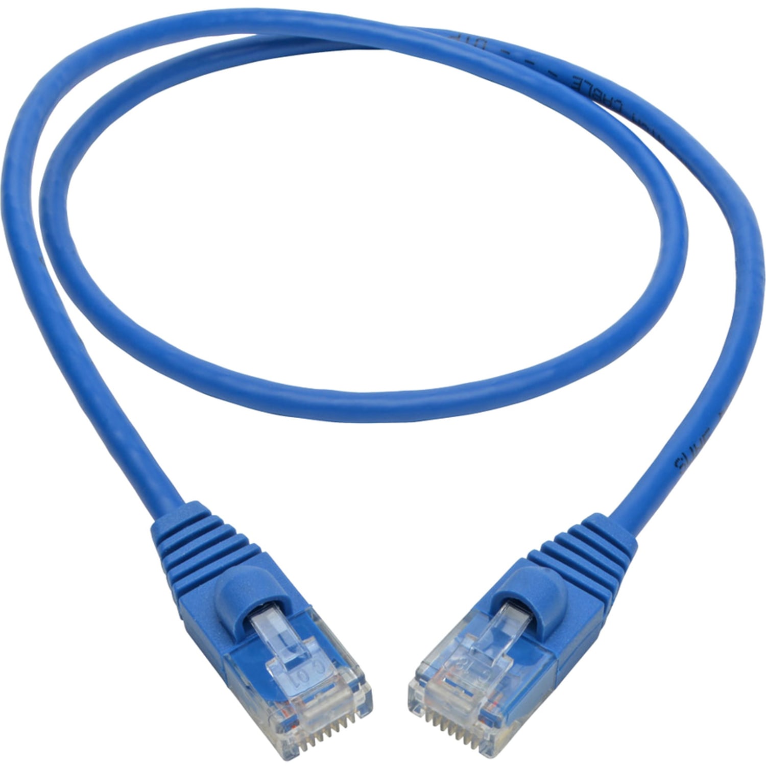 Tripp Lite Cat6a 10G Snagless Molded Slim UTP Ethernet Cable (RJ45 M/M) Blue 2 ft. (0.61 m) - Image 3