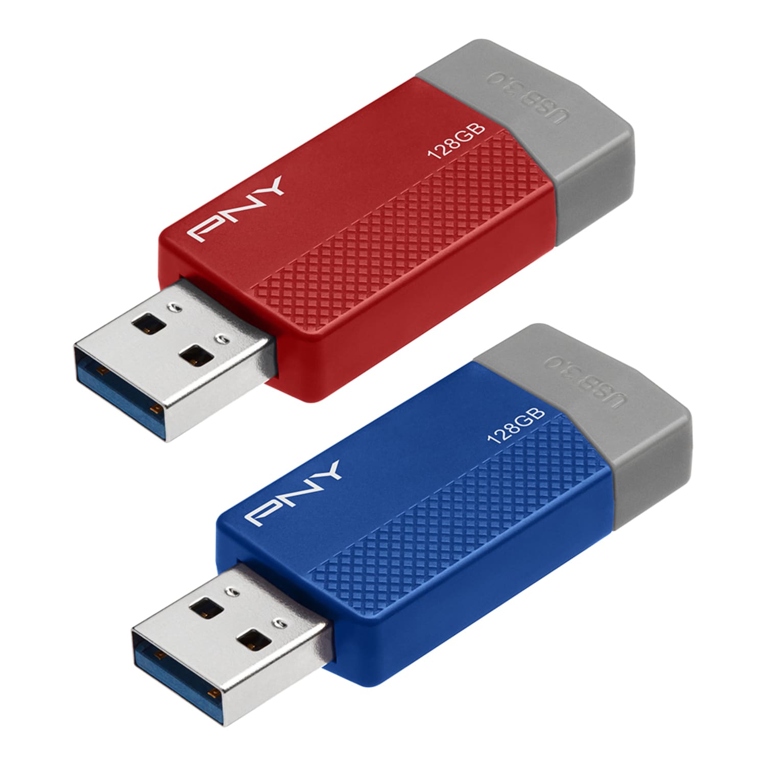 PNY USB 3.0 Flash Drives, 128GB, Assorted Colors, Pack Of 2 Drives - Image 3