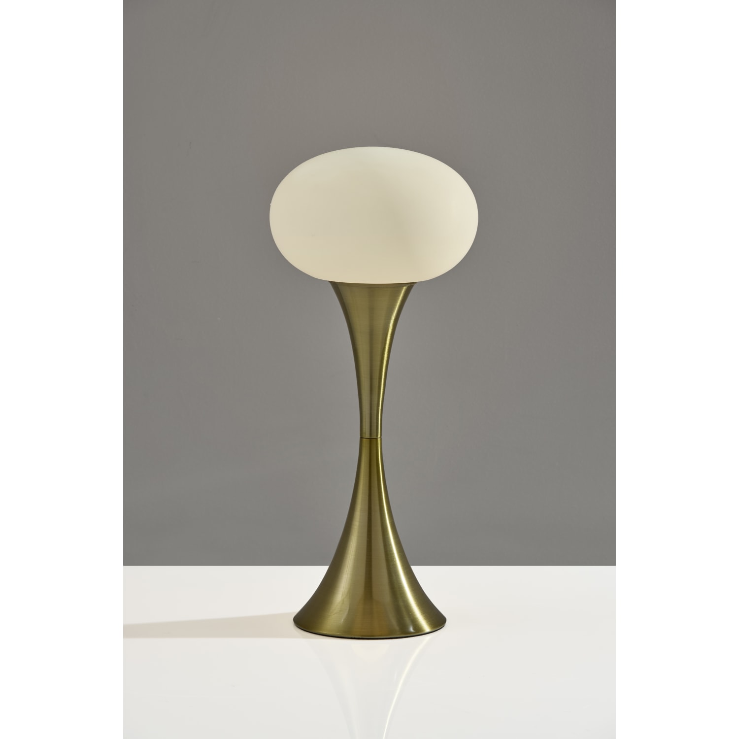 Adesso Otis Table Lamp, 19inH, Frosted Shade/Antique Brass Base - Image 4