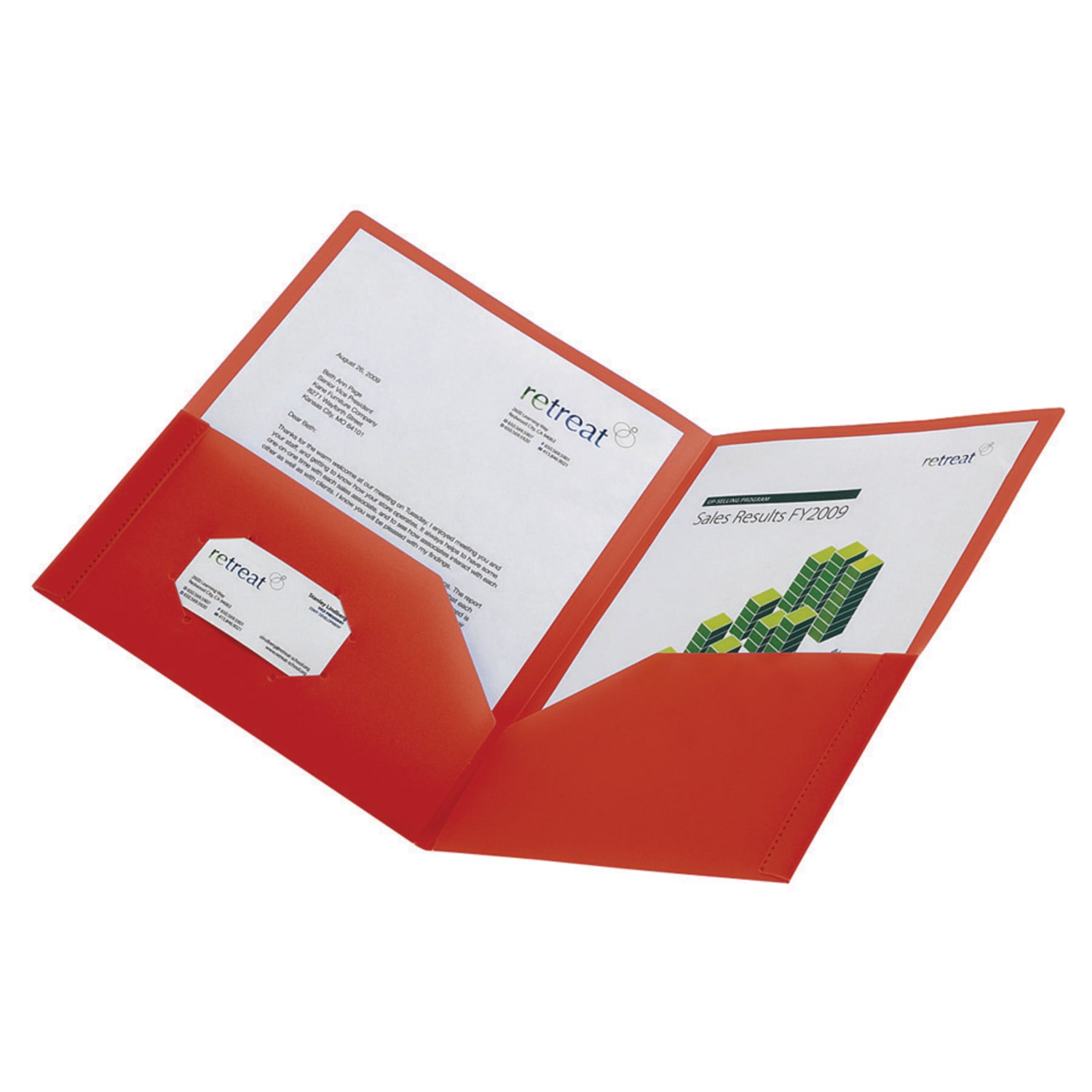 Office Depot Brand School-Grade 2-Pocket Poly Folder, Letter Size, Red - Image 3