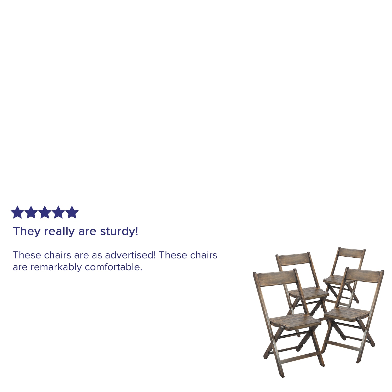 Flash Furniture Natalie Commercial Wooden Folding Chair With Slatted Seat, Antique Black - Image 6