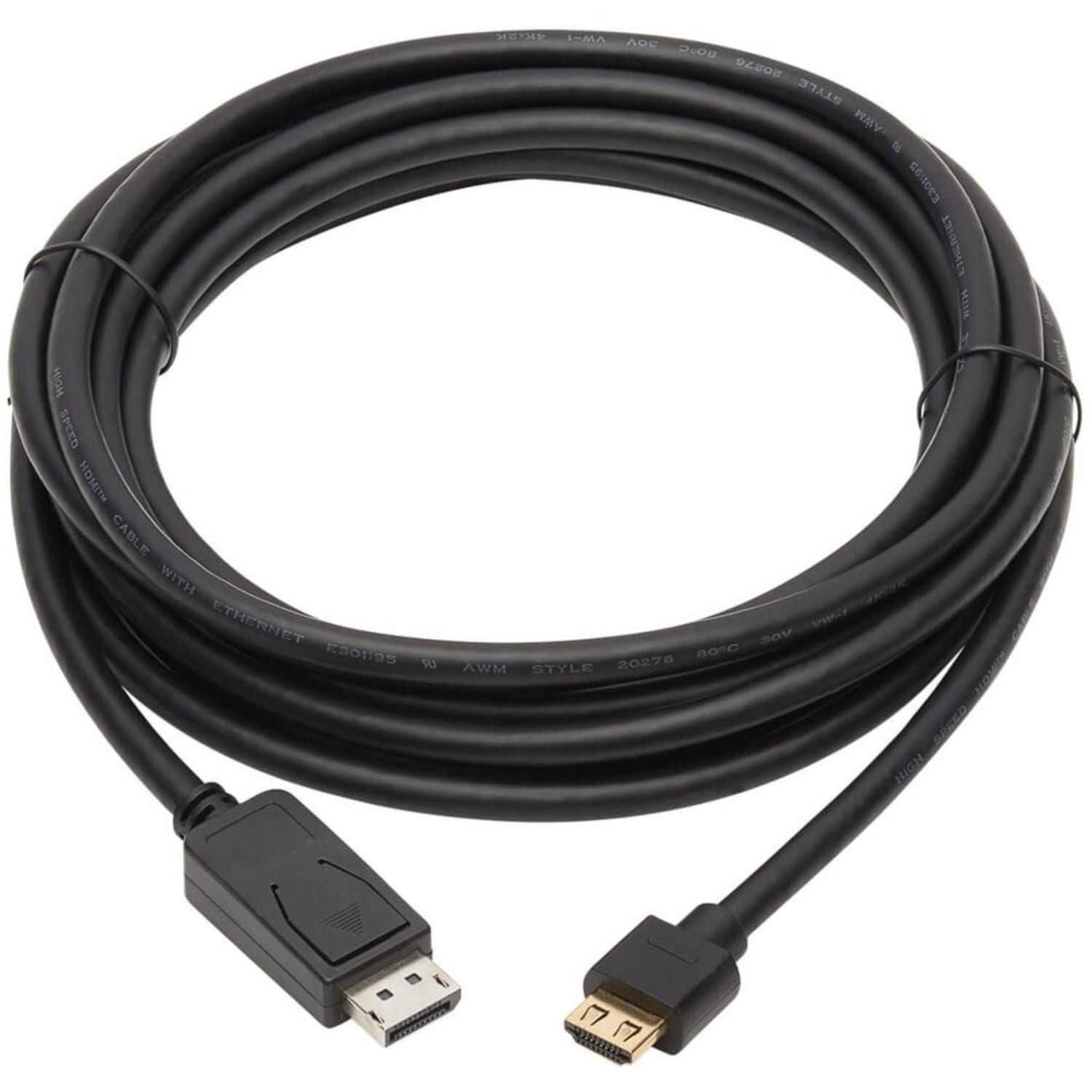 Eaton Tripp Lite Series DisplayPort 1.2 to HDMI Active Adapter Cable (M/M), 4K 60 Hz, HDR, Secure-Grip Plugs, Black, 20 ft. (6.1 m) - Image 3