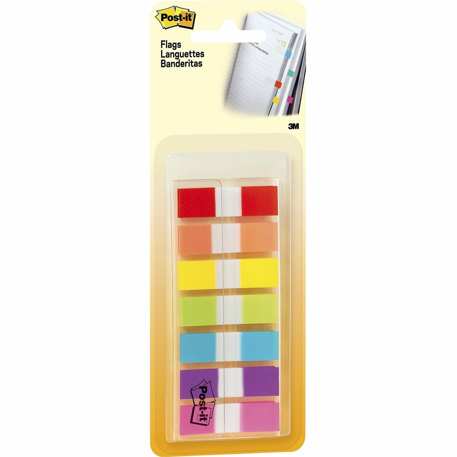 Post-it Assorted 1/2in Portable Flags - Assorted - Self-stick - 189 / Pack - Image 3