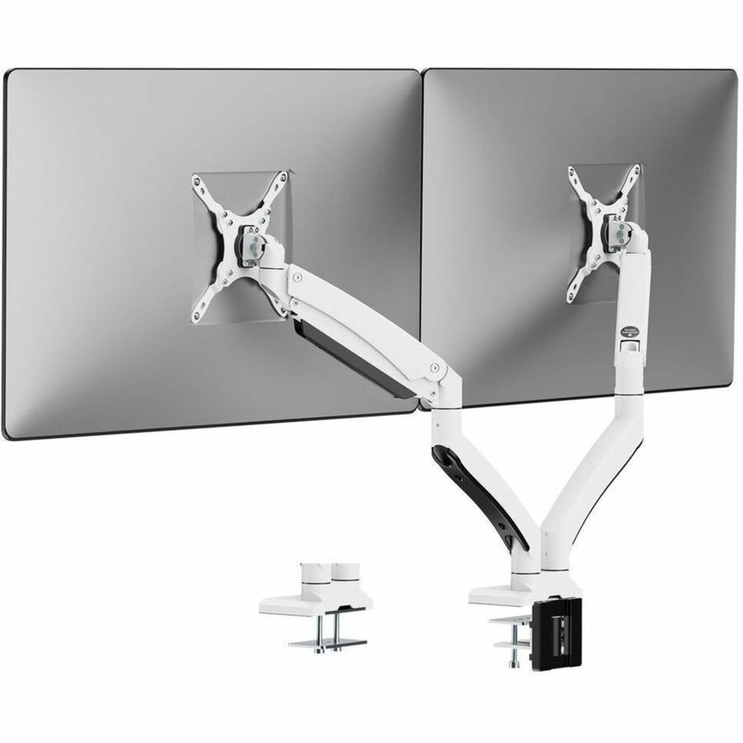 SIIG Dual Monitor Aluminum Heavy Duty Desk Mount with USB and Audio Ports - 17in to 43in - VESA 75x75, 100x100, 200x200 - Image 3