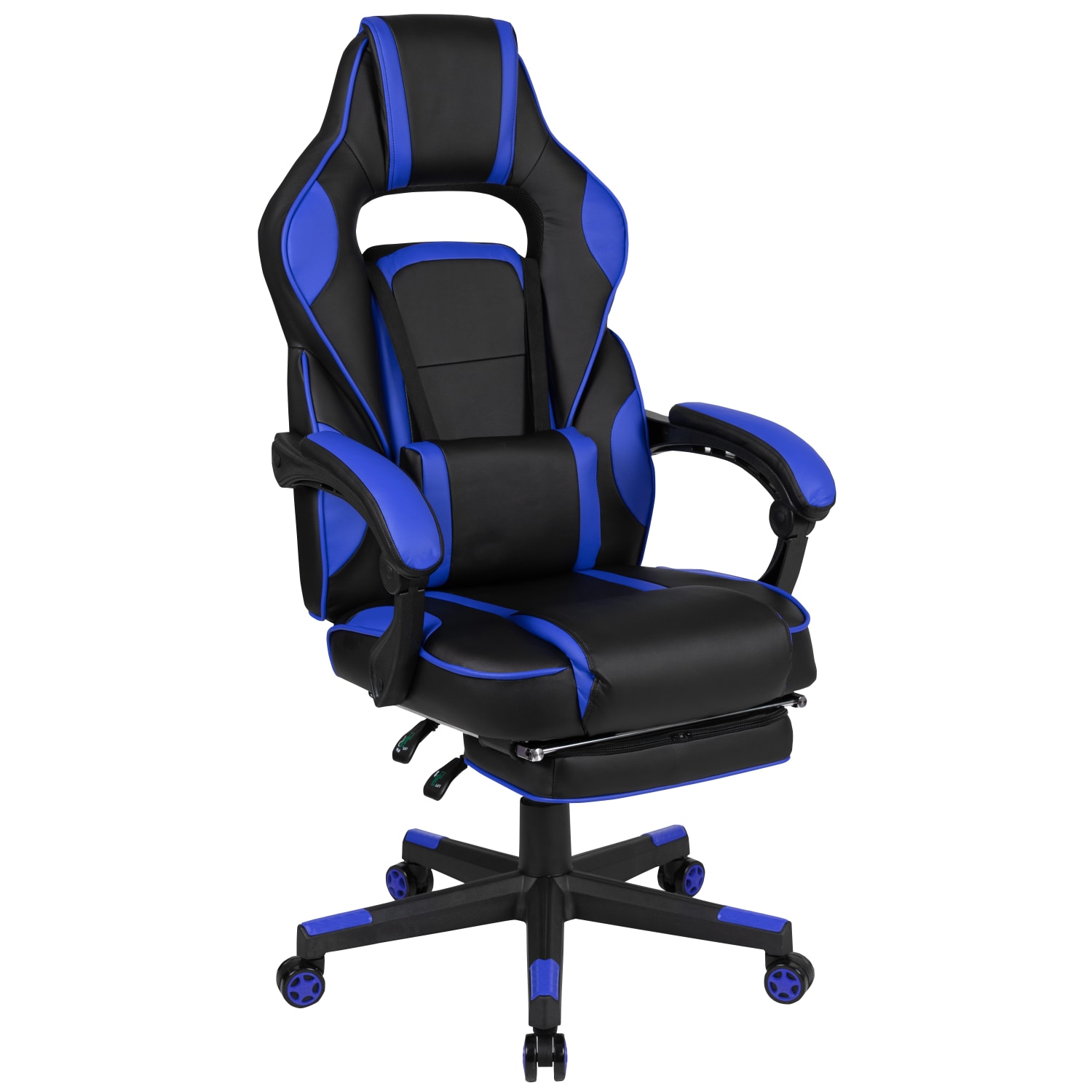 Flash Furniture X40 Gaming Chair With Fully Reclining Back And Arms BlackBlue PopularChairscom