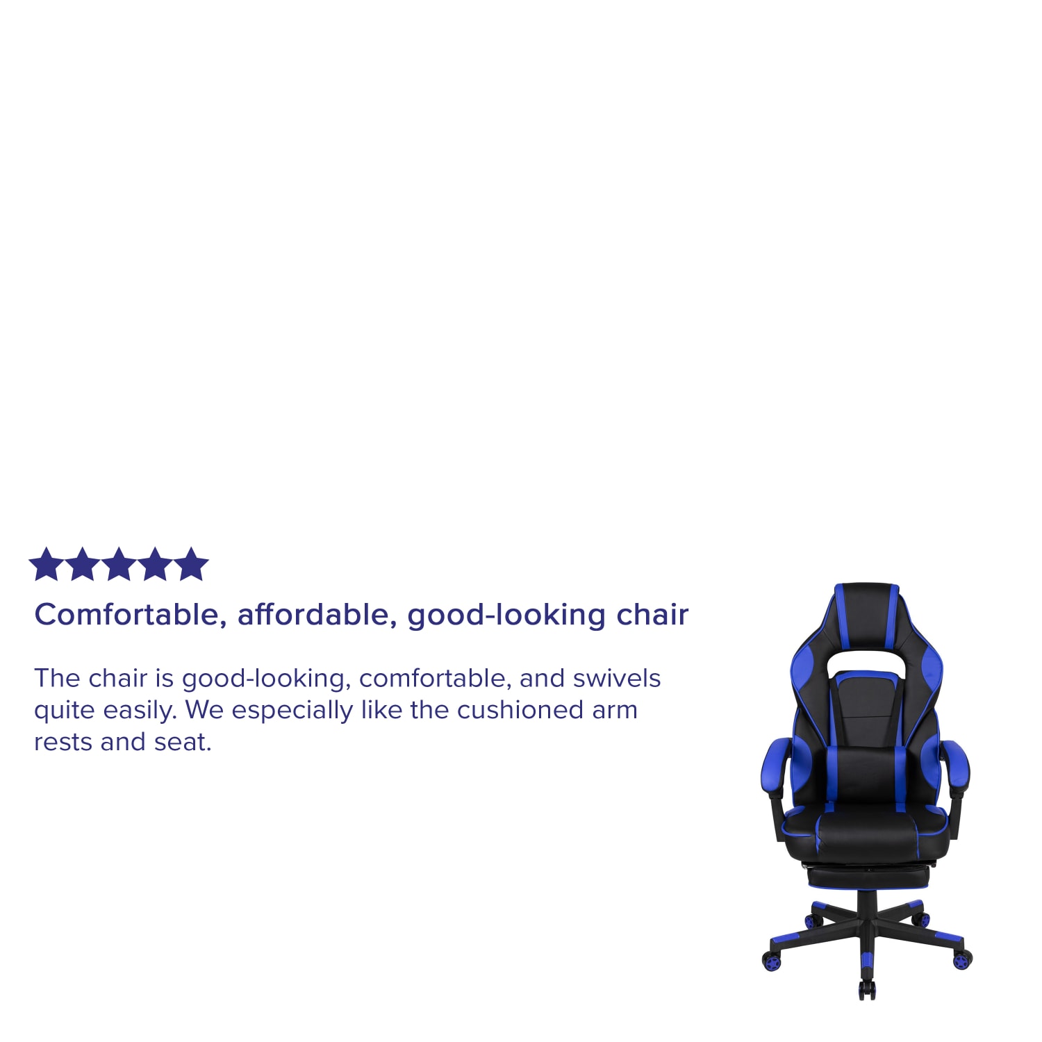 Flash Furniture X40 Gaming Chair With Fully Reclining Back And Arms BlackBlue PopularChairscom