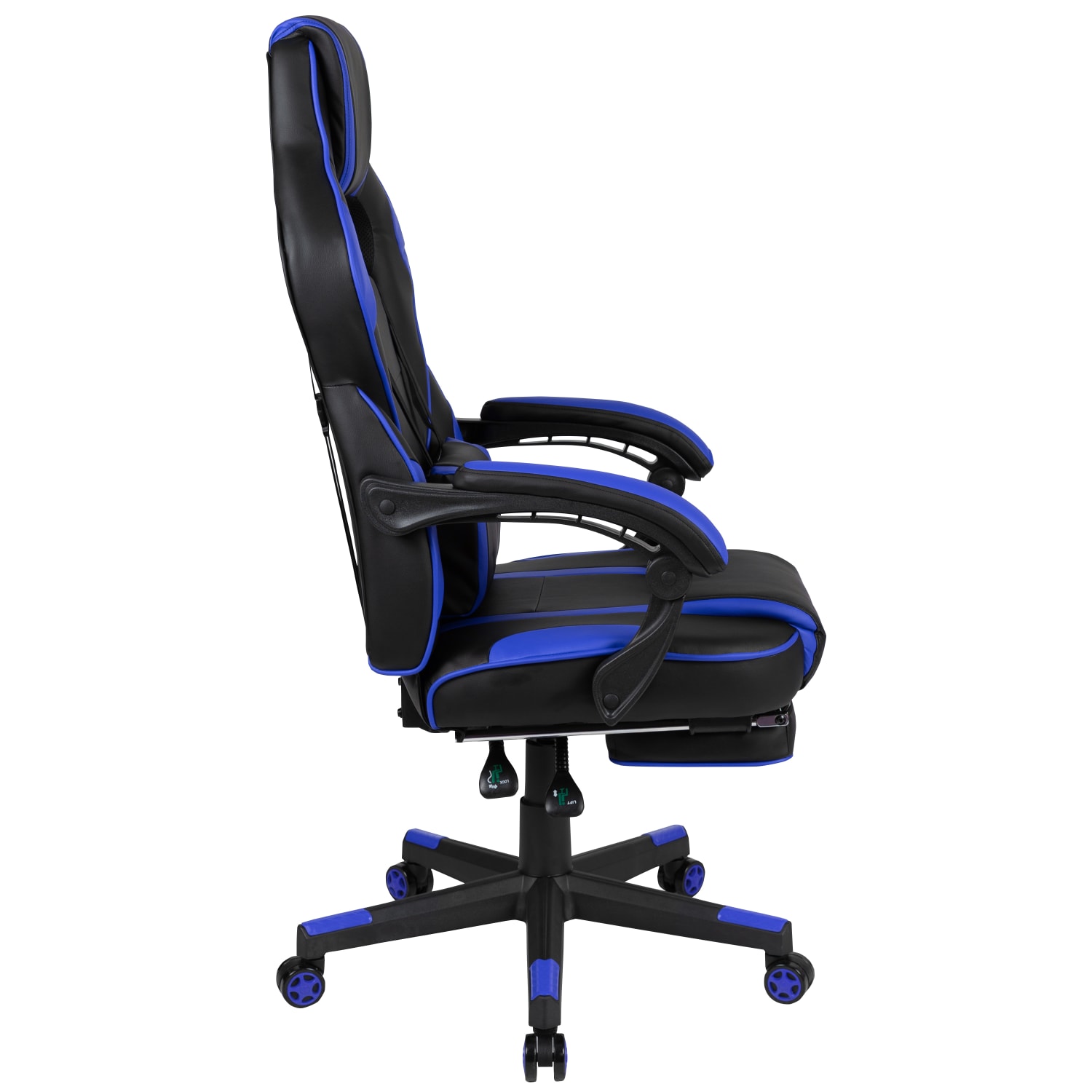 Flash Furniture X40 Gaming Chair With Fully Reclining Back And Arms BlackBlue PopularChairscom