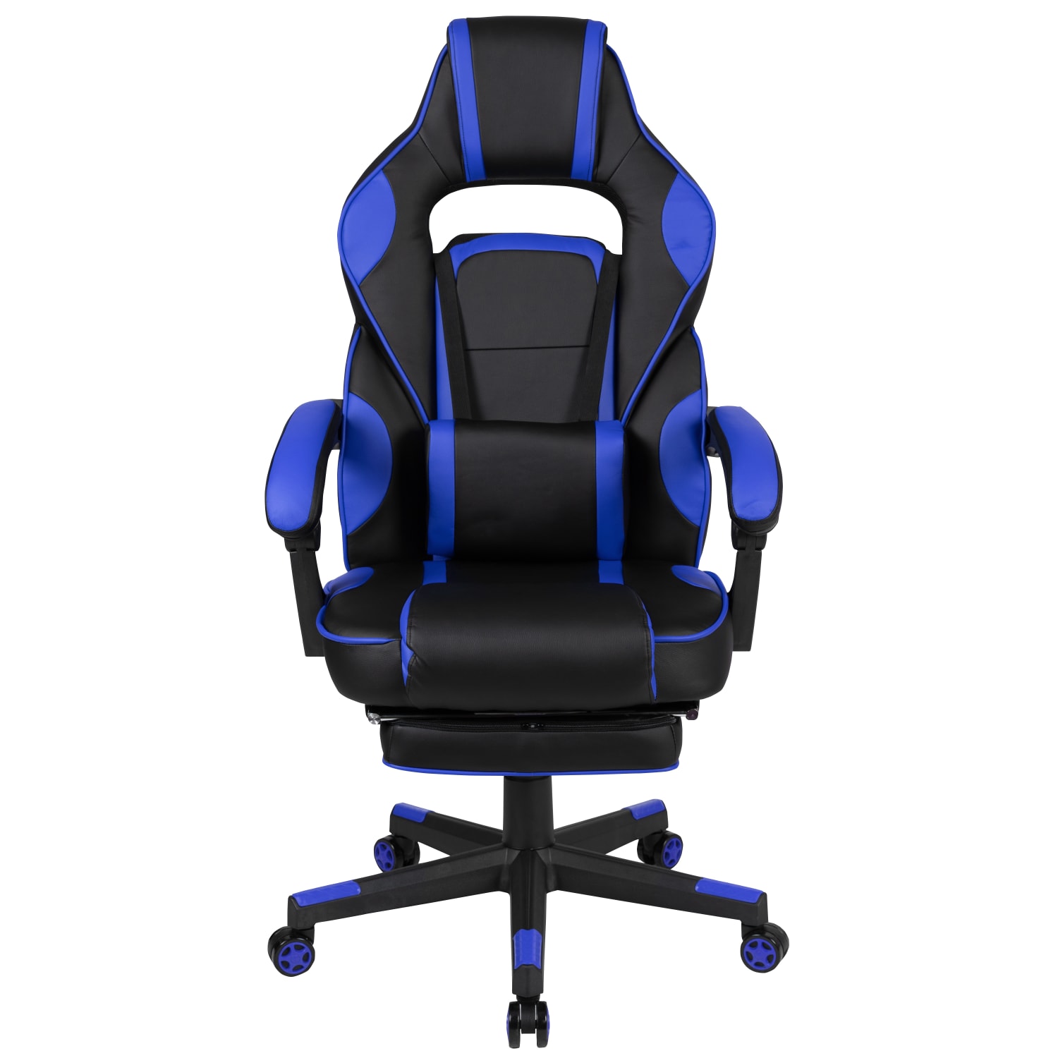 Flash Furniture X40 Gaming Chair With Fully Reclining Back And Arms BlackBlue PopularChairscom