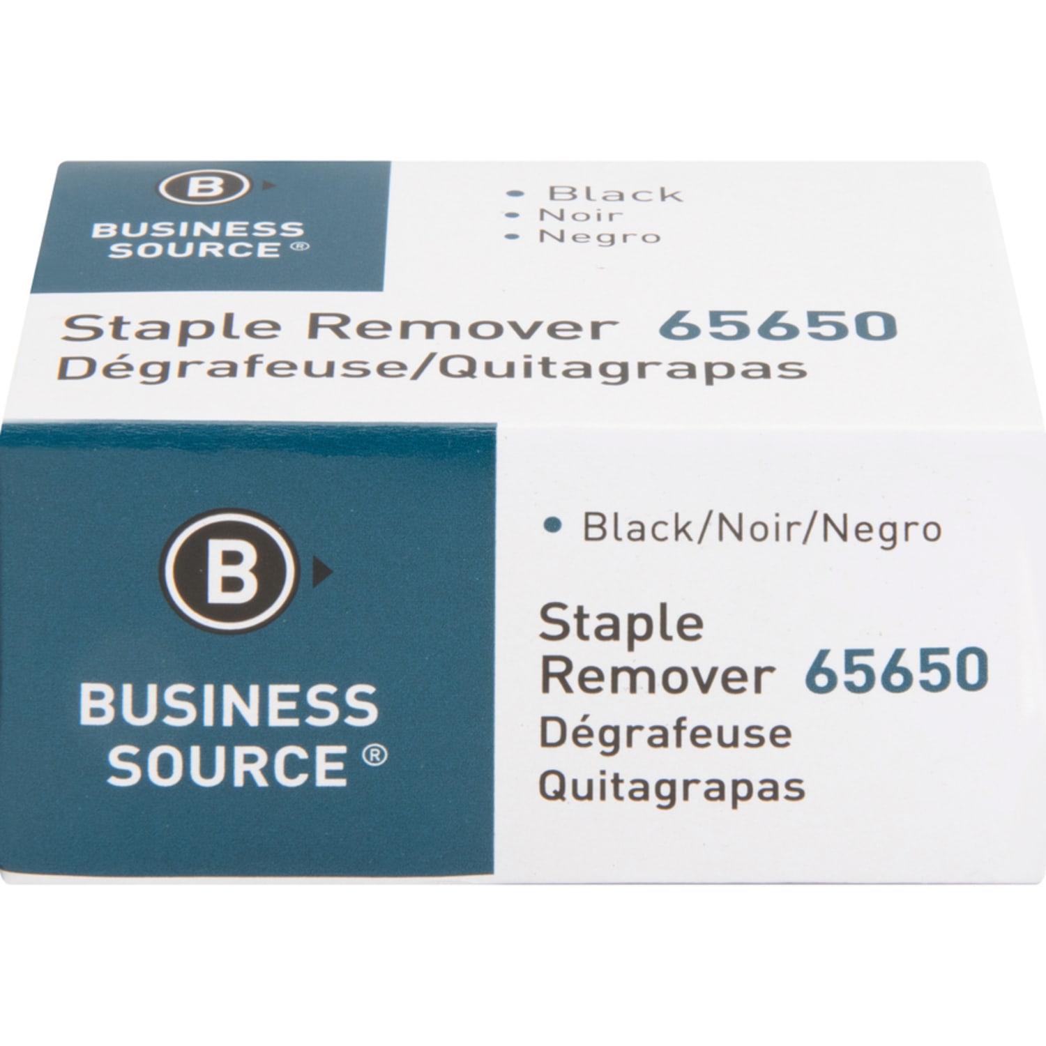 Business Source Nickel-plated Teeth Staple Remover - Plastic - Black - 1 Each - Image 4