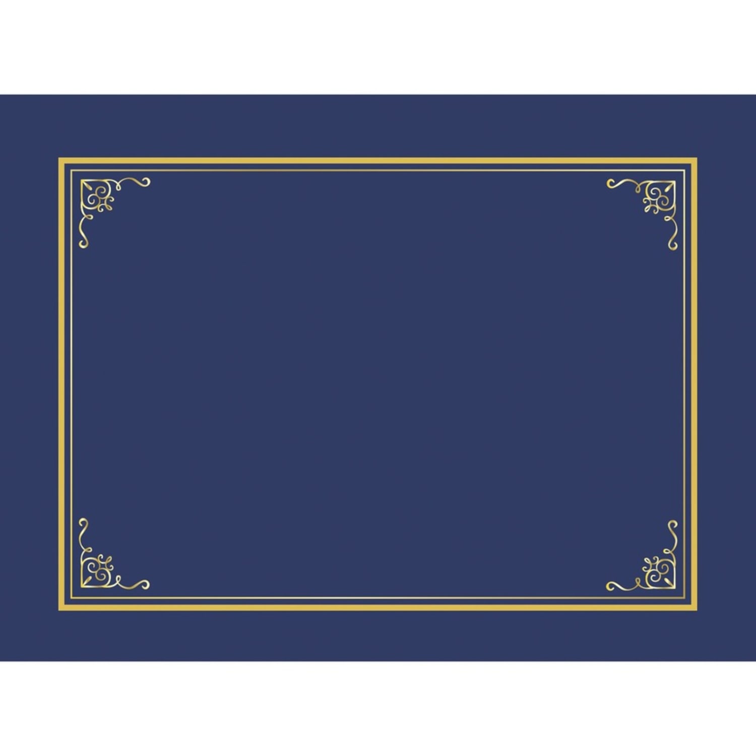 Geographics Letter Certificate Holder - 8 1/2in x 11in - Navy - 5 / Pack - Image 3