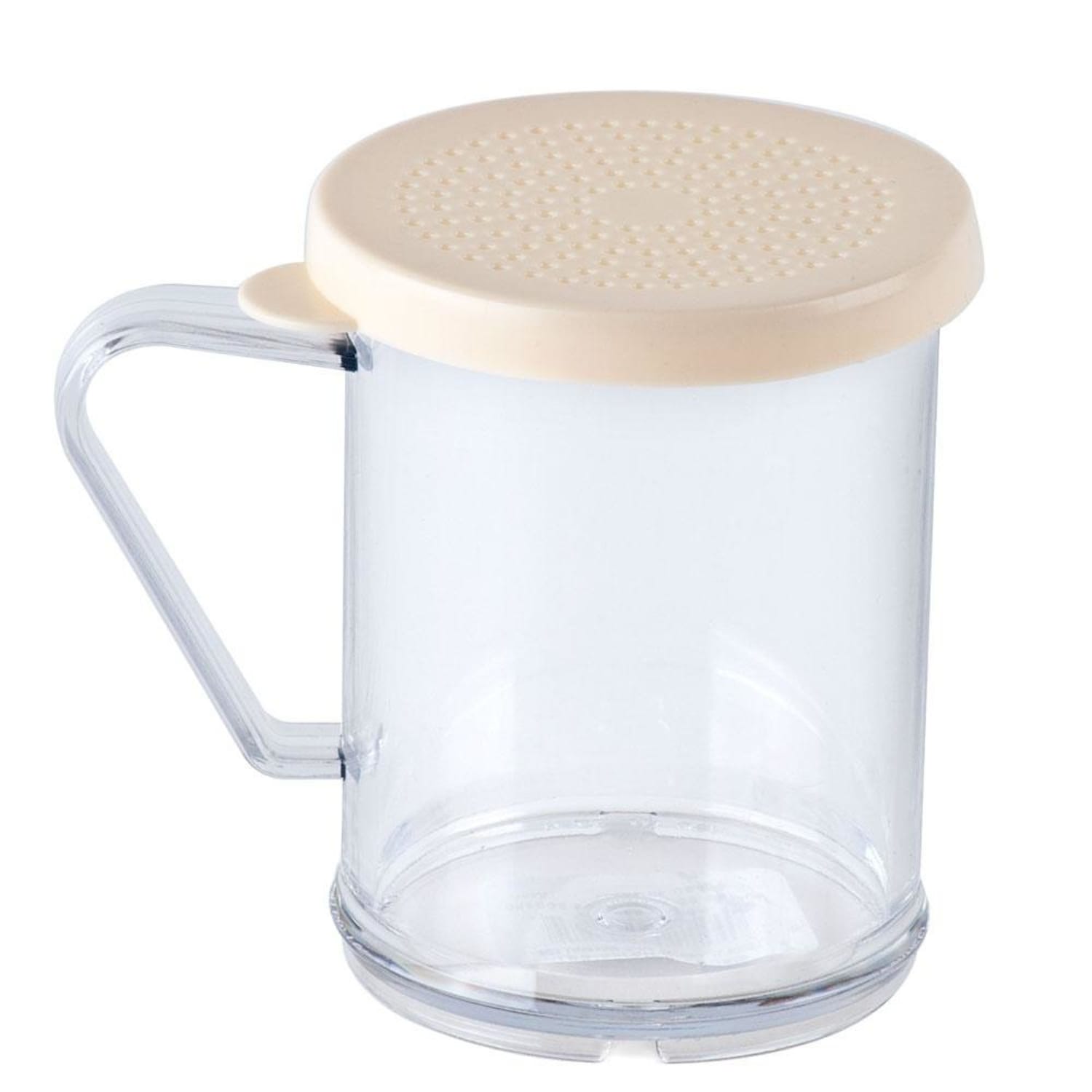 TableCraft Plastic Dredge with Beige Salt & Pepper Lid