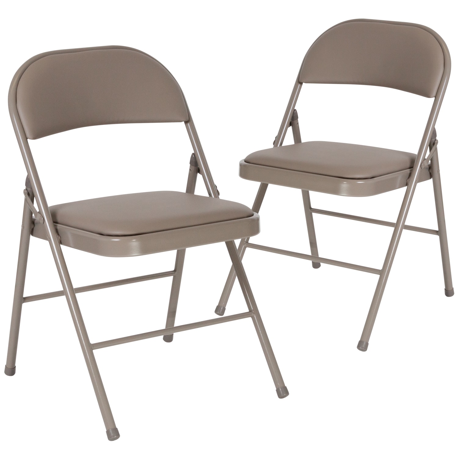 Flash Furniture HERCULES Series Double-Braced Vinyl Folding Chairs, Gray, Pack Of 2 Chairs - Image 4