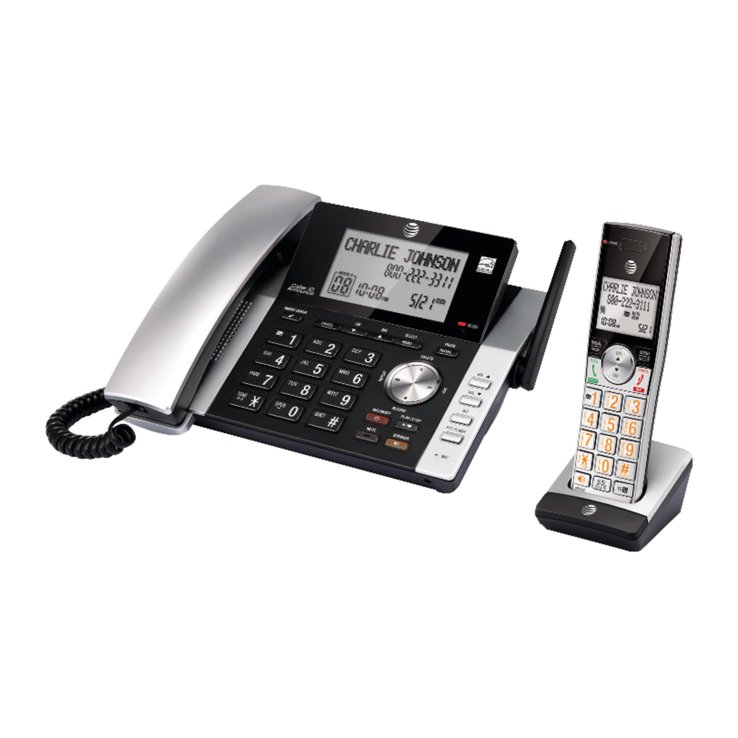AT&T DECT 6.0 Expandable Corded/Cordless Phone System With Digital Answering System, CL84115 - Image 3