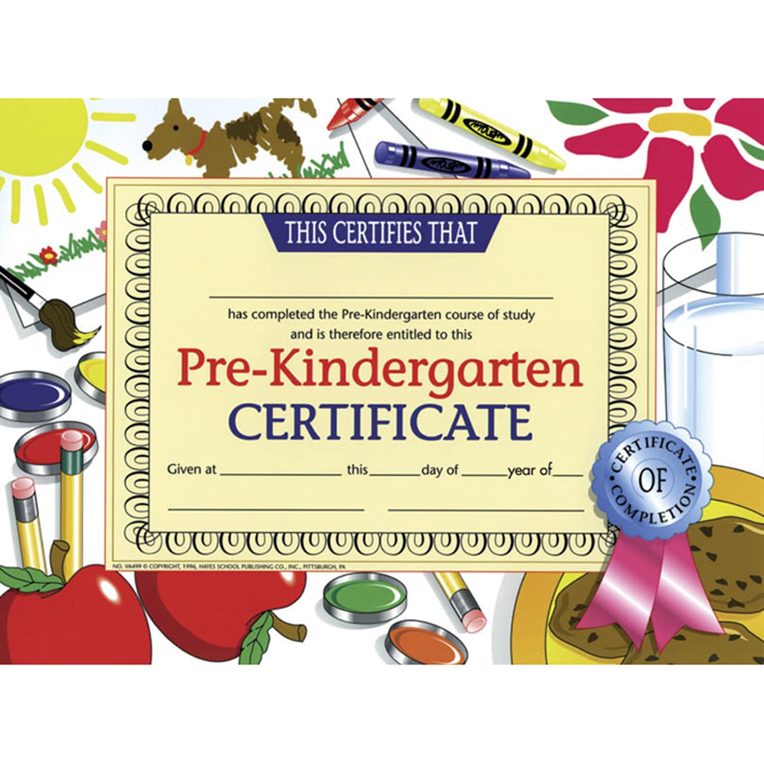 Hayes Publishing Pre-Kindergarten Certificate, 8.5in x 11in, 30 Per Pack, Set Of 3 Packs - Image 3
