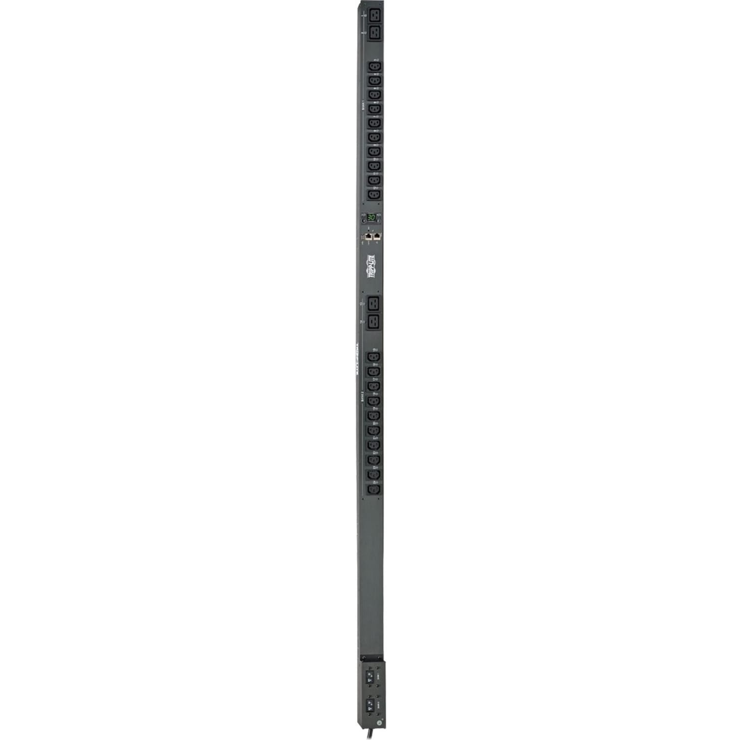 Tripp Lite 5/5.8kW Single-Phase Switched PDU, Outlet Monitoring, 208/240V Outlets (20 C13 & 4 C19), 0U, LX Platform Interface, TAA - PDUMVR30HVNETLX - Image 3