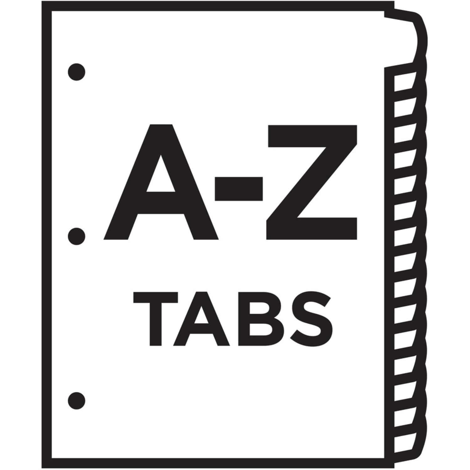 Avery A-Z Plastic Preprinted Divider Tabs, 8-1/2in x 11in, Yellow, Set Of 26 - Image 5