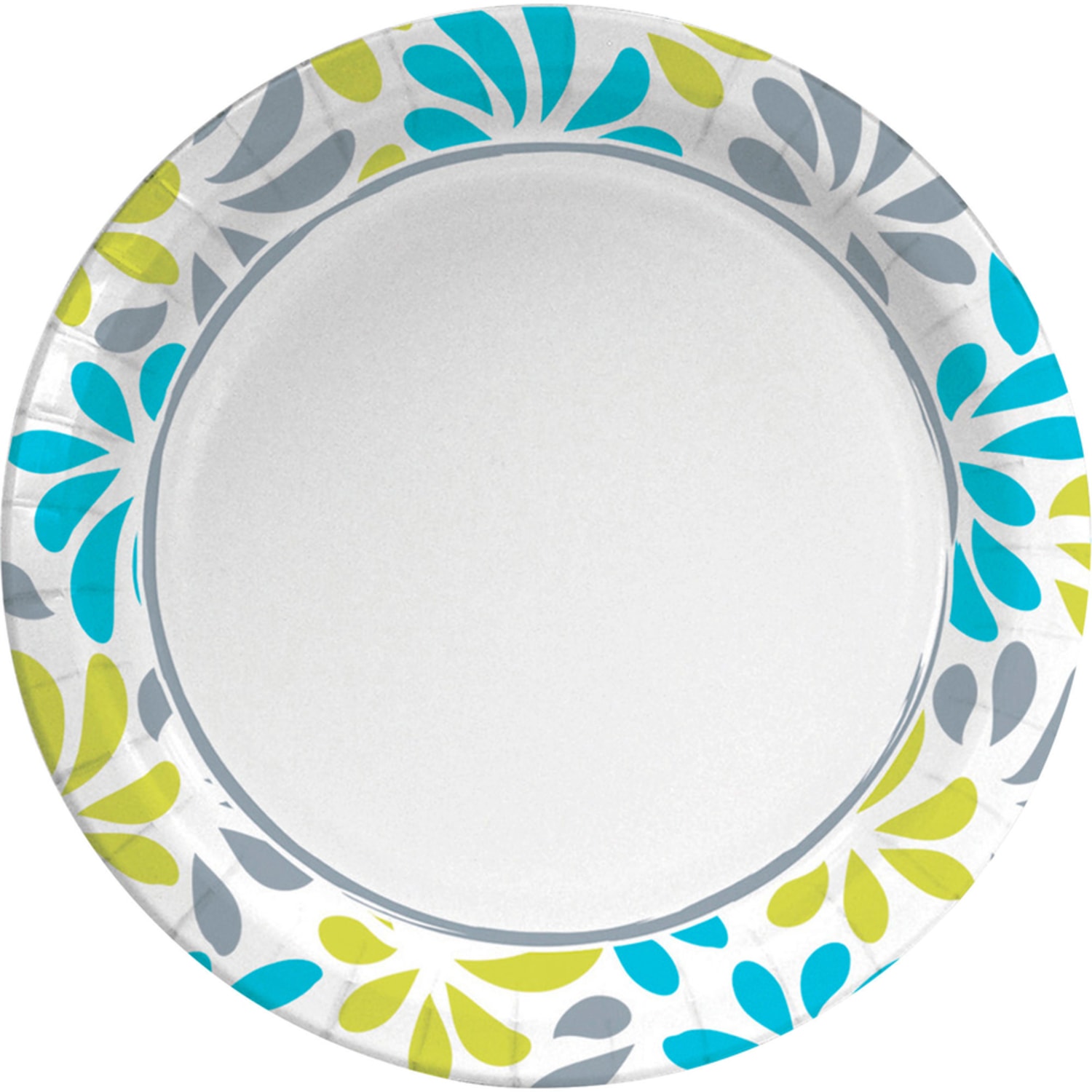 Genuine Joe Printed Paper Plates - 125 / Pack - Disposable - Assorted - 500 / Carton - Image 5