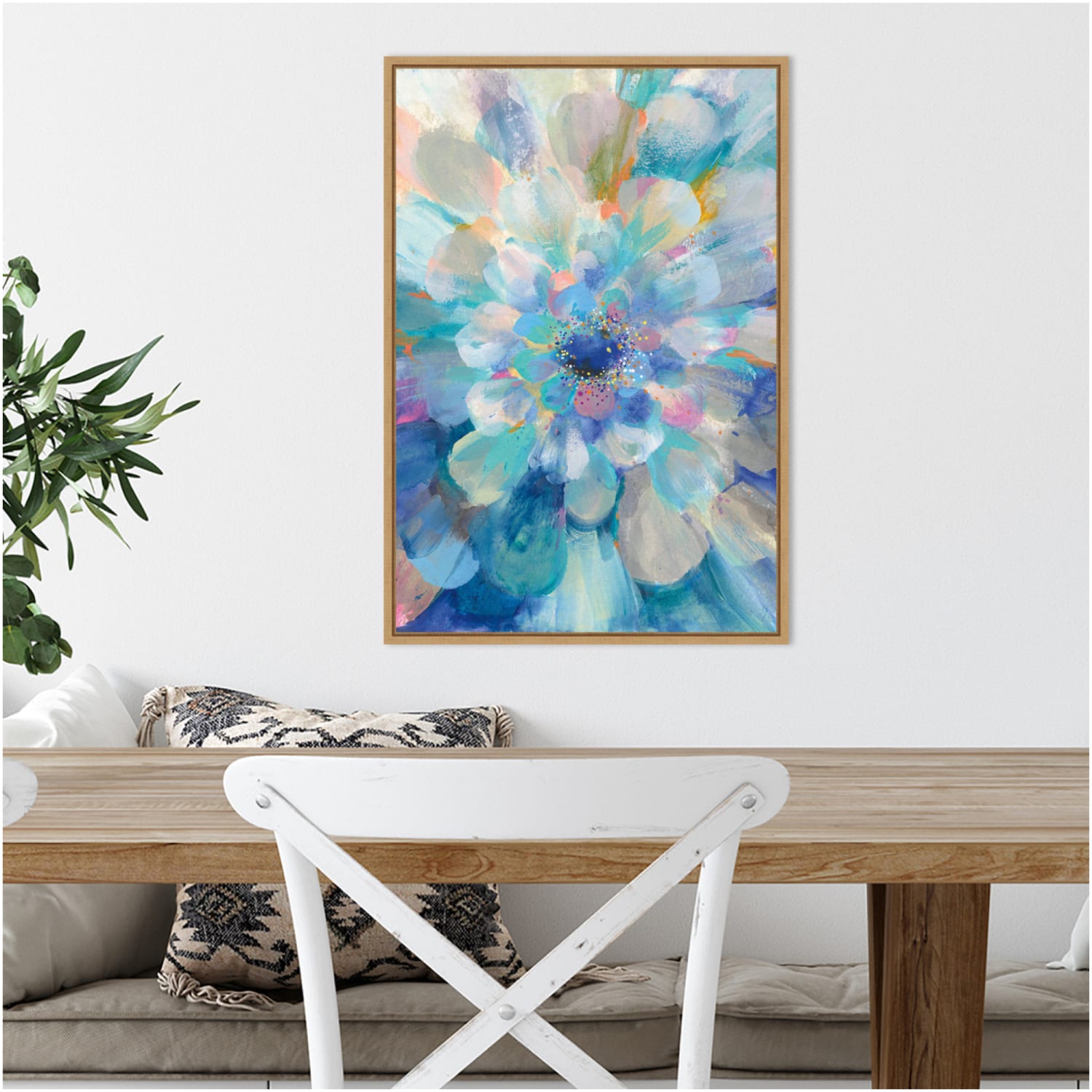 Amanti Art Intensity Floral II by Danhui Nai Framed Canvas Wall Art Print, 16in x 23in, Maple - Image 3