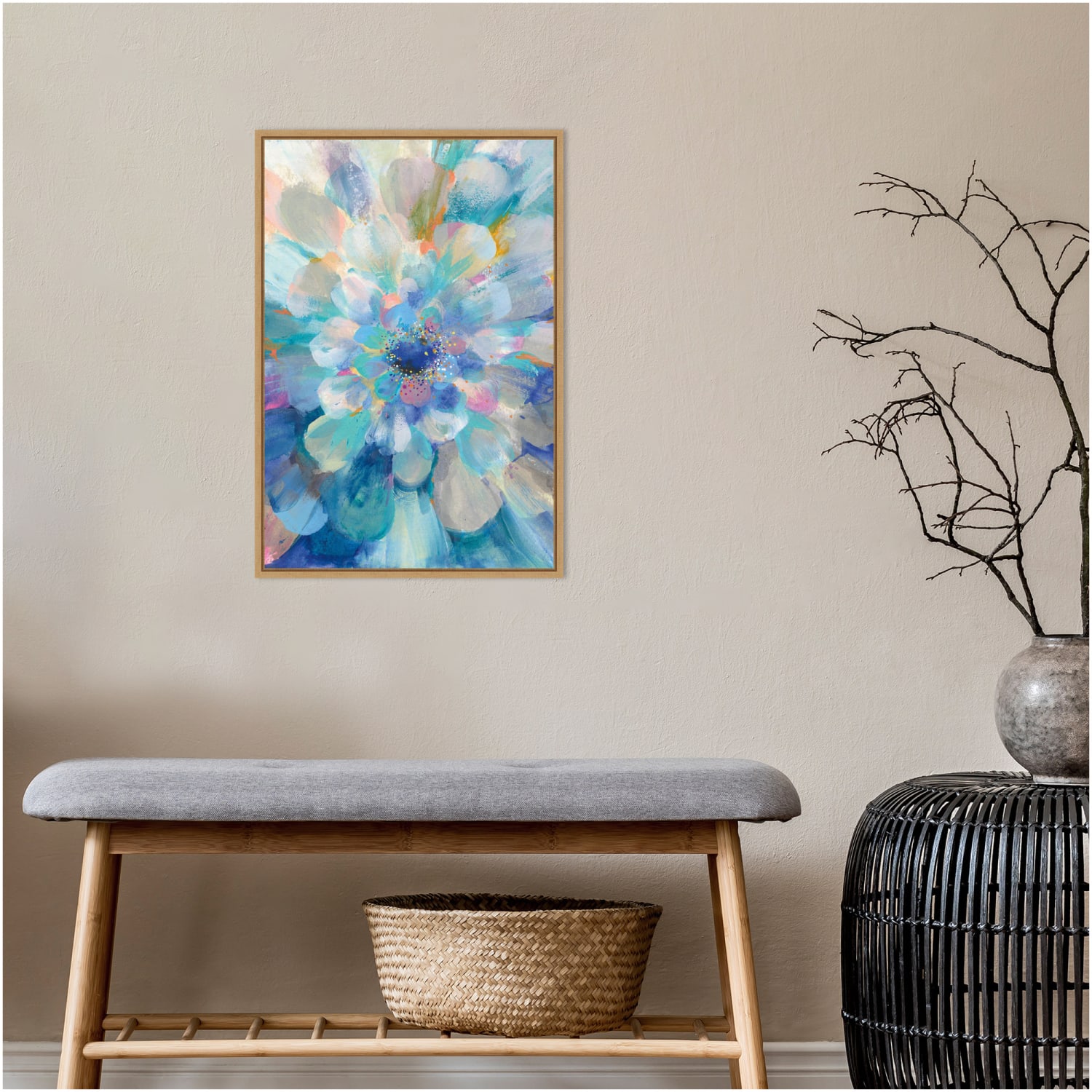 Amanti Art Intensity Floral II by Danhui Nai Framed Canvas Wall Art Print, 16in x 23in, Maple - Image 4