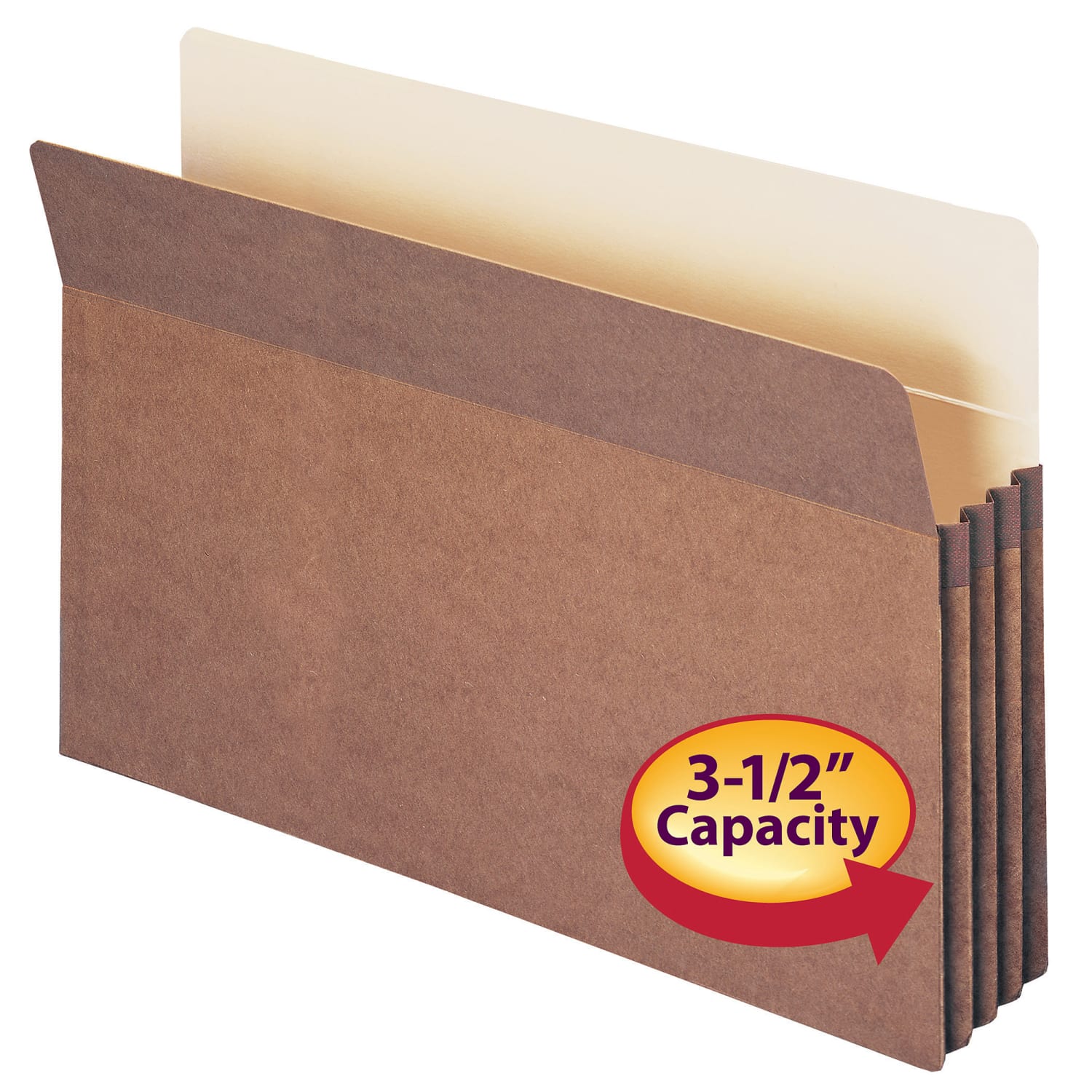 Smead Expanding File Pockets, 3 1/2in Expansion, 9 1/2in x 14 3/4in, 30% Recycled, Redrope - Image 3
